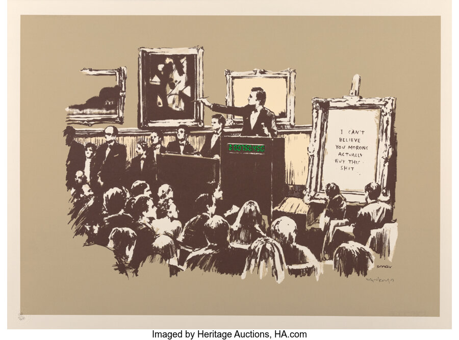 Banksy - Morons (Sepia)