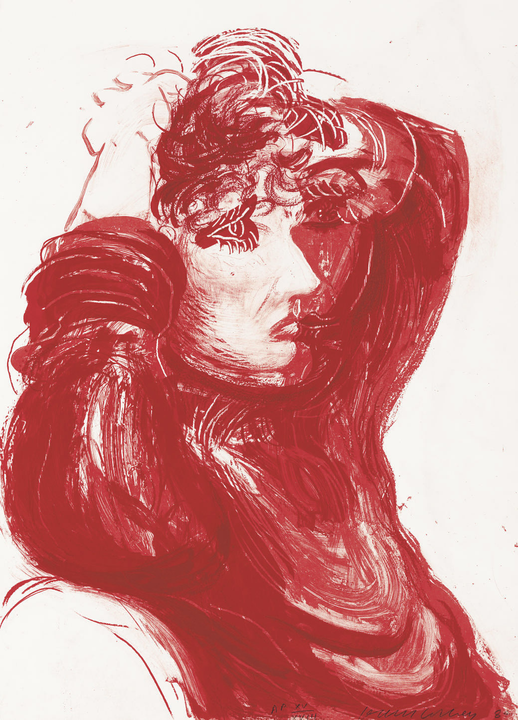 David Hockney - Red Celia, from Moving Focus