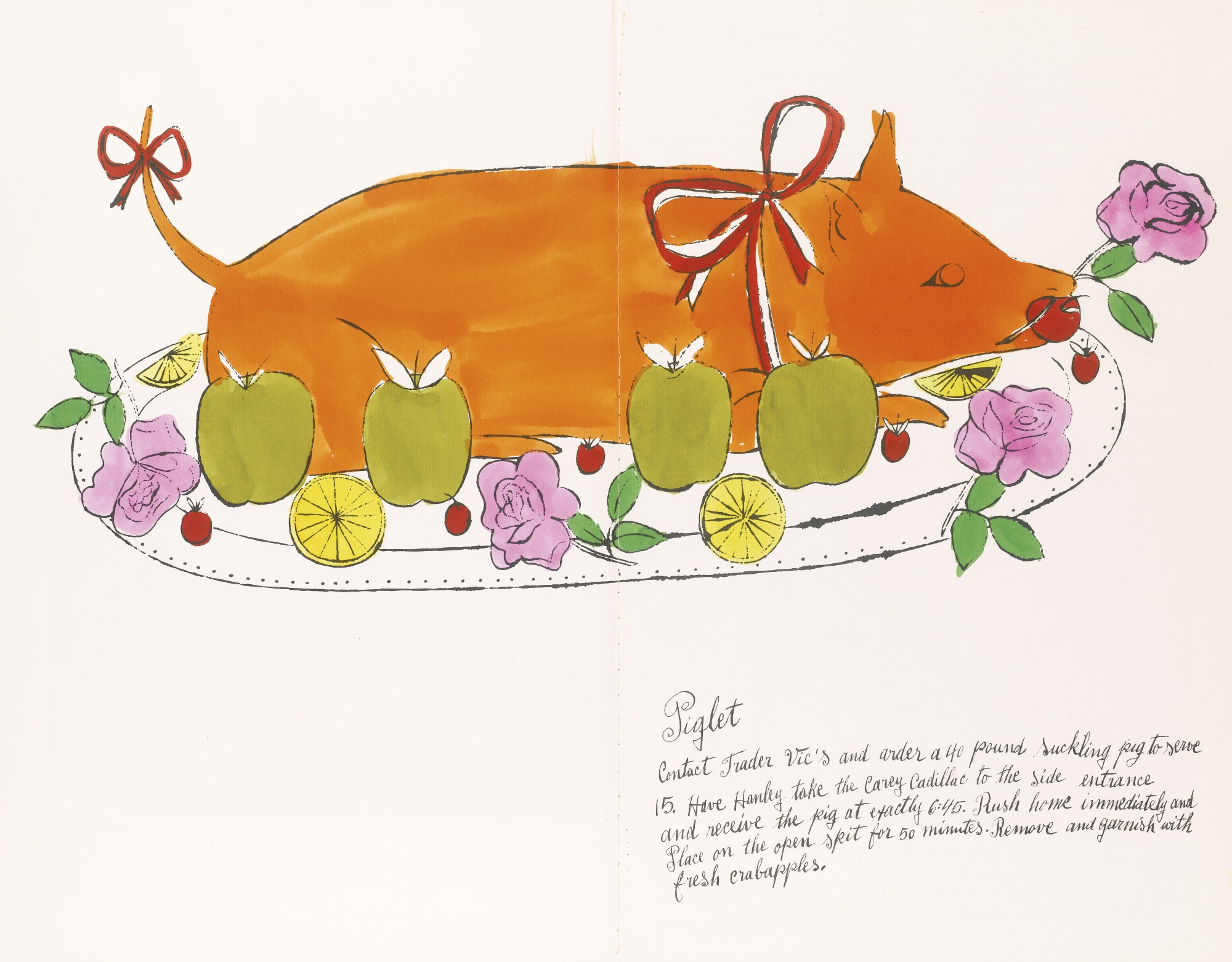 Andy Warhol - Piglet, from Wild Raspberries (Feldman & Schellmann IV.134A)