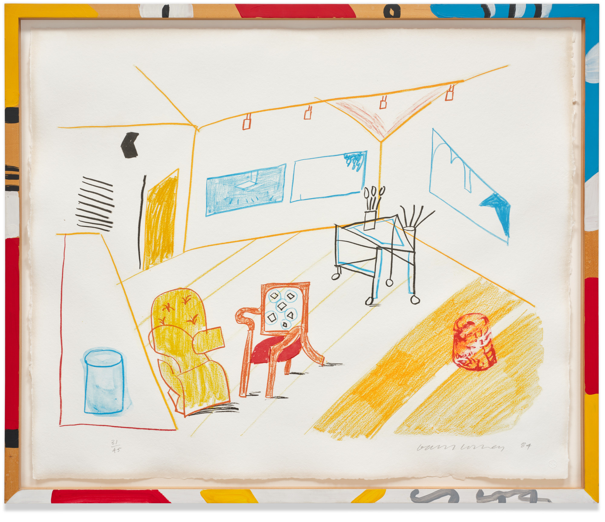 David Hockney - Conversation in the Studio, from Moving Focus (T.G. 271, M.C.A.T. 260)