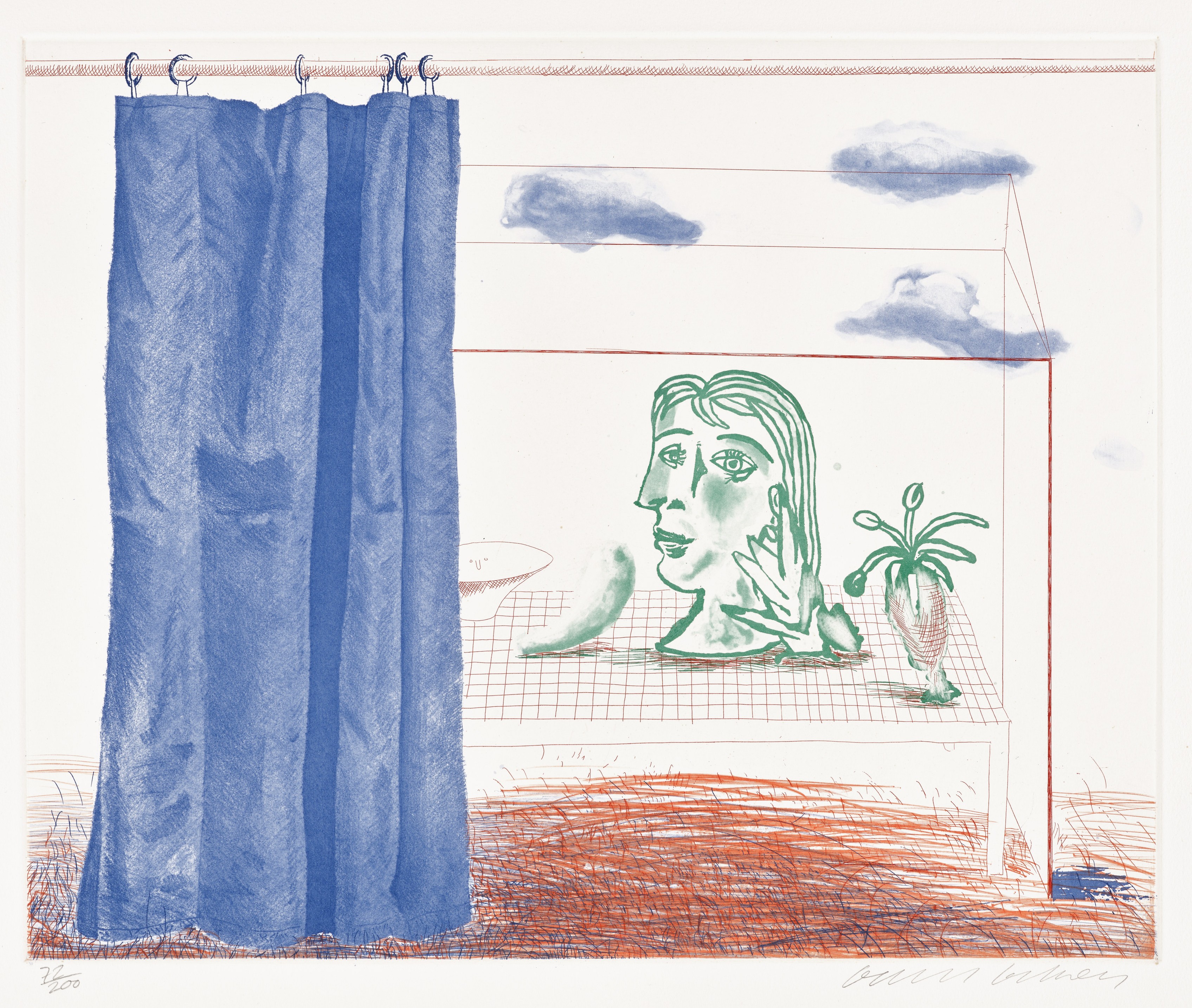 David Hockney - What is This Picasso?, plate 20 from The Blue Guitar (S.A.C. 218, M.C.A.T. 197)