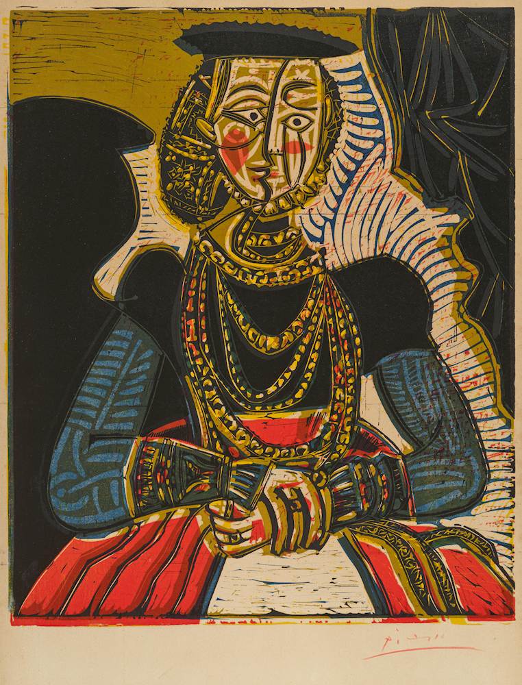 Pablo Picasso - Buste de femme d'après Cranach le Jeune. 1958.