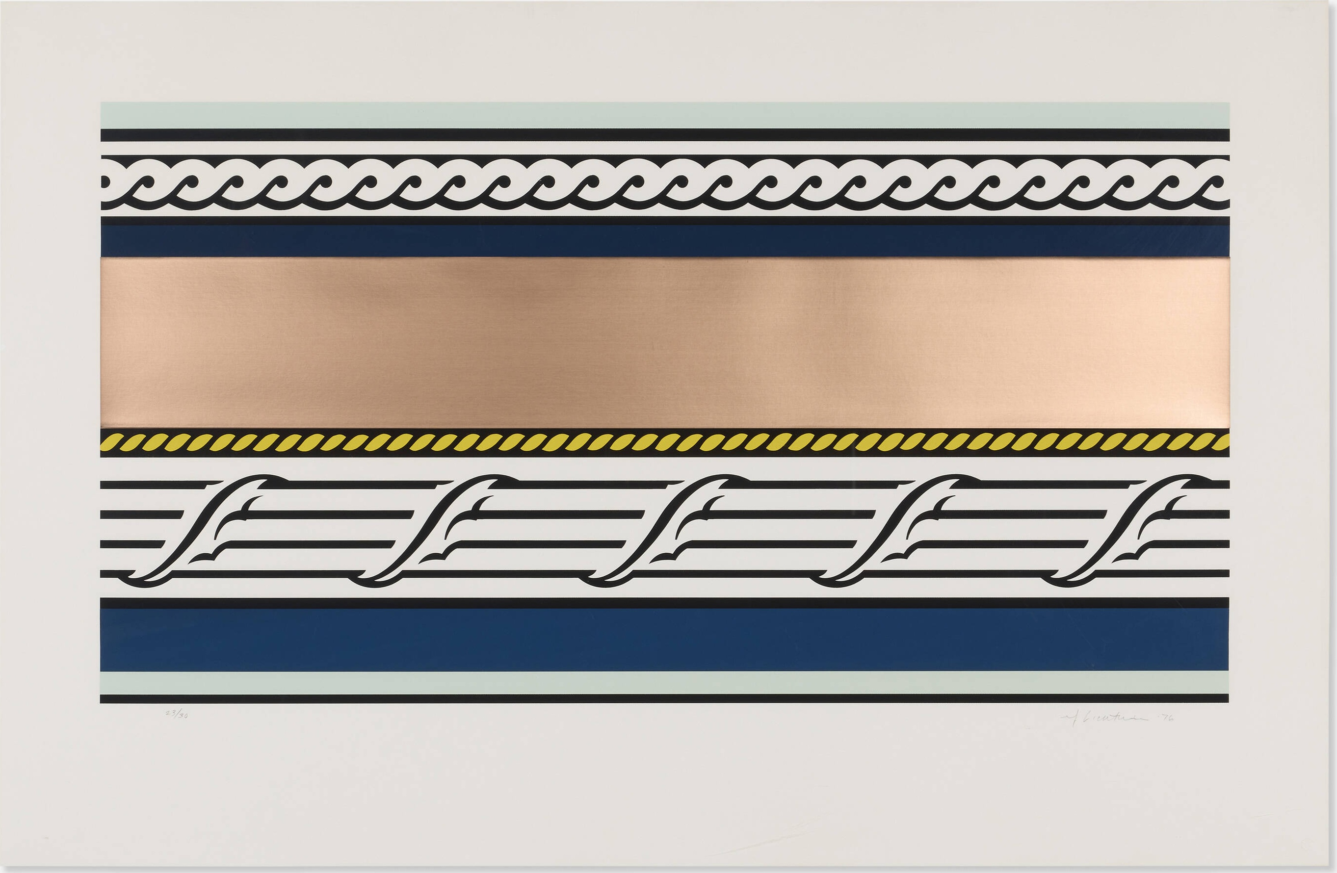 Roy Lichtenstein - Entablature IV (from the Entablature series)