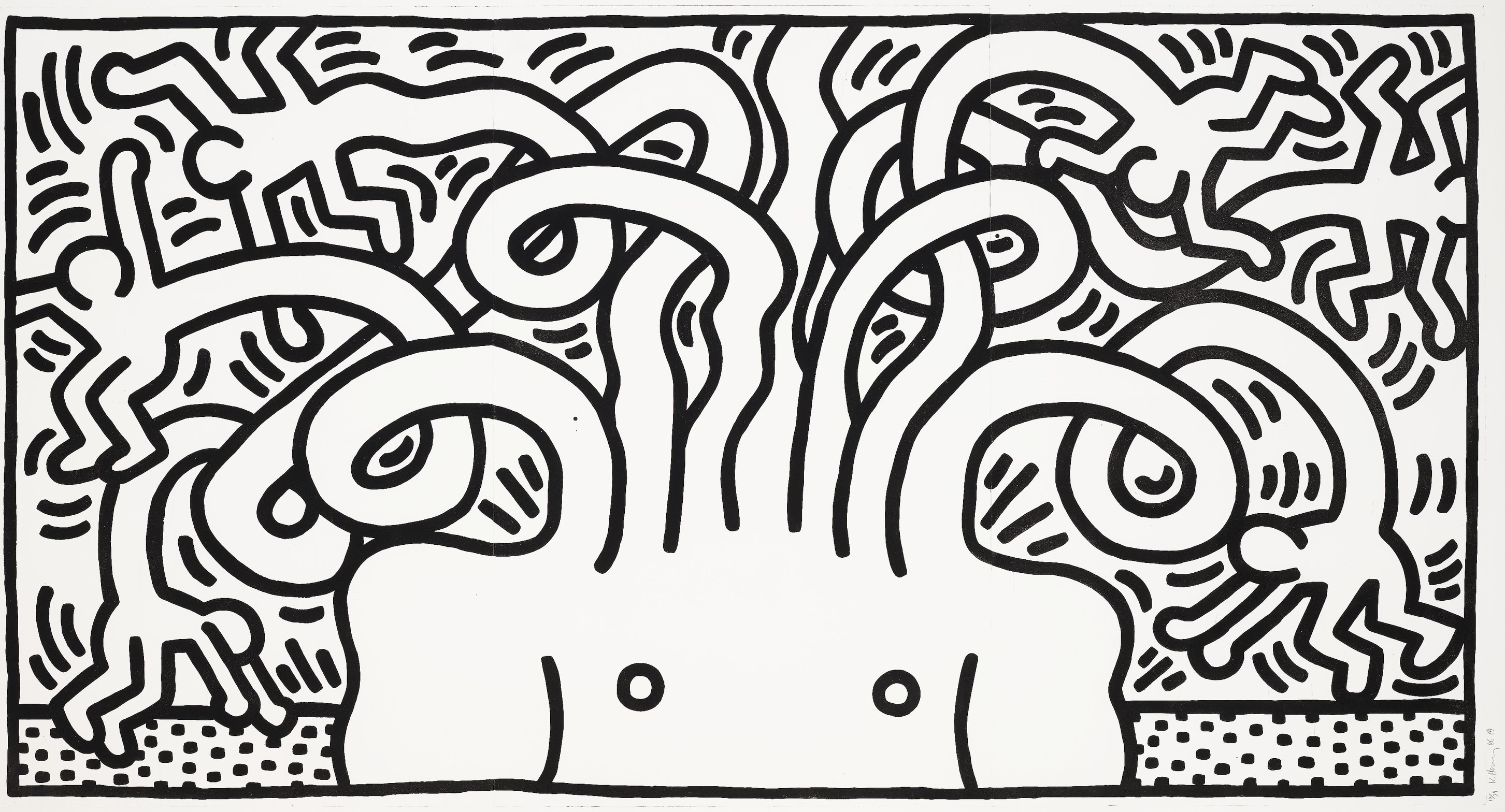 Keith Haring - Medusa Head