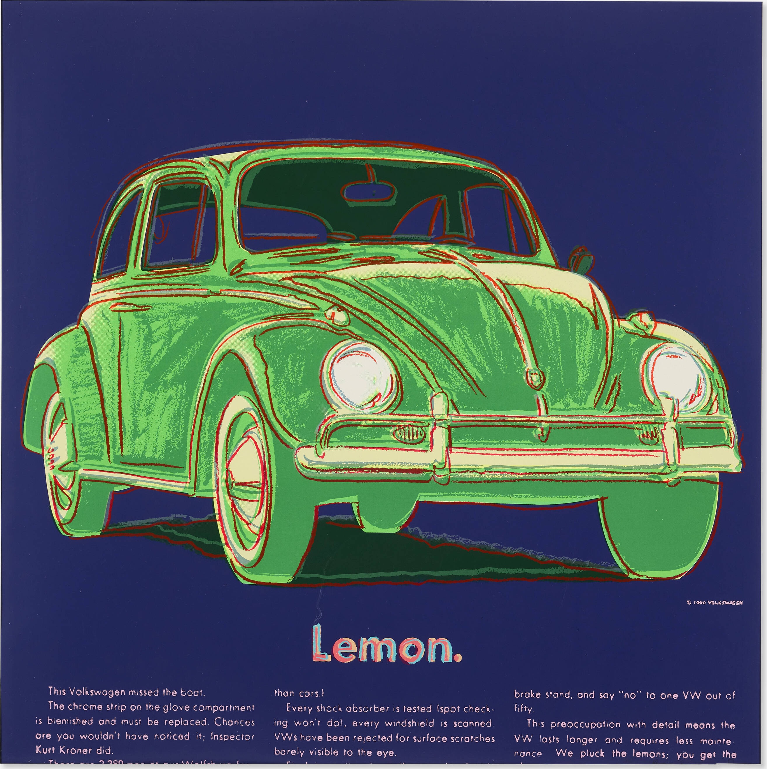 Andy Warhol - Volkswagen (Lemon) (from the Ads series)