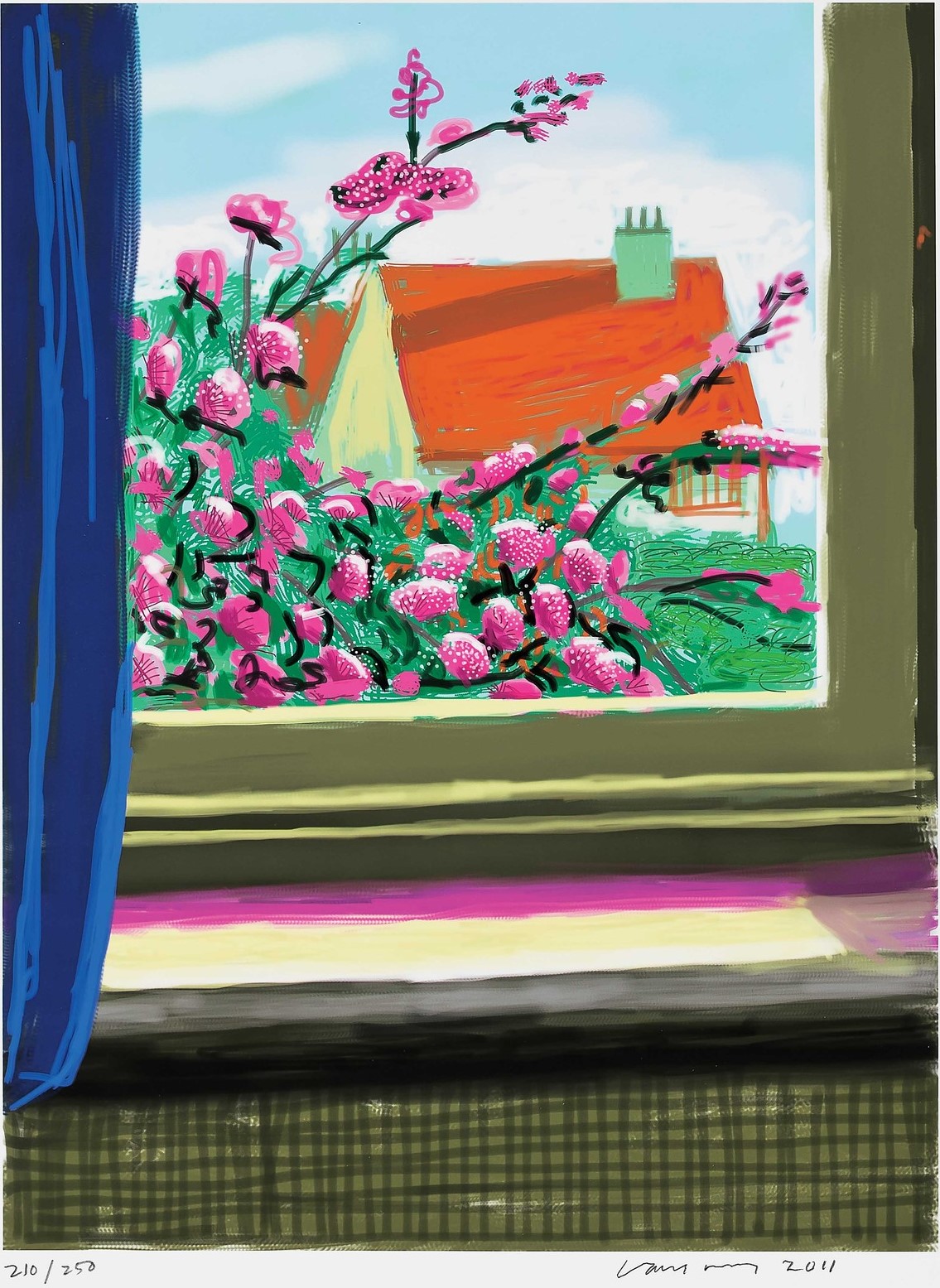 David Hockney - My Window Art Edition (No.751-1000) with a print of the iPad drawing No.778, 17th April 2011