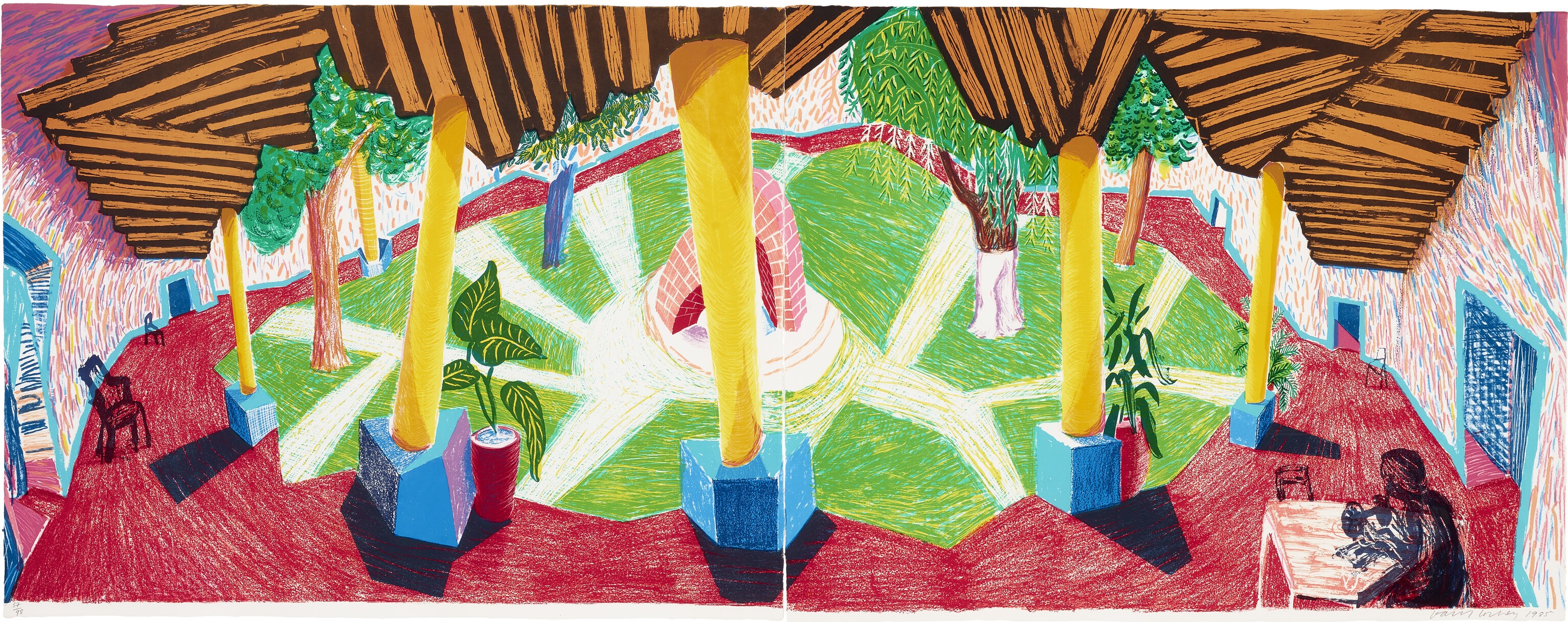 David Hockney - Hotel Acatlán: Two Weeks Later, from Moving Focus