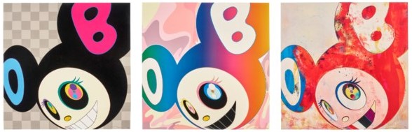 Takashi Murakami - And Then Black, And Then Rainbow, And then, and then and then and then and then Abstraktes Bild