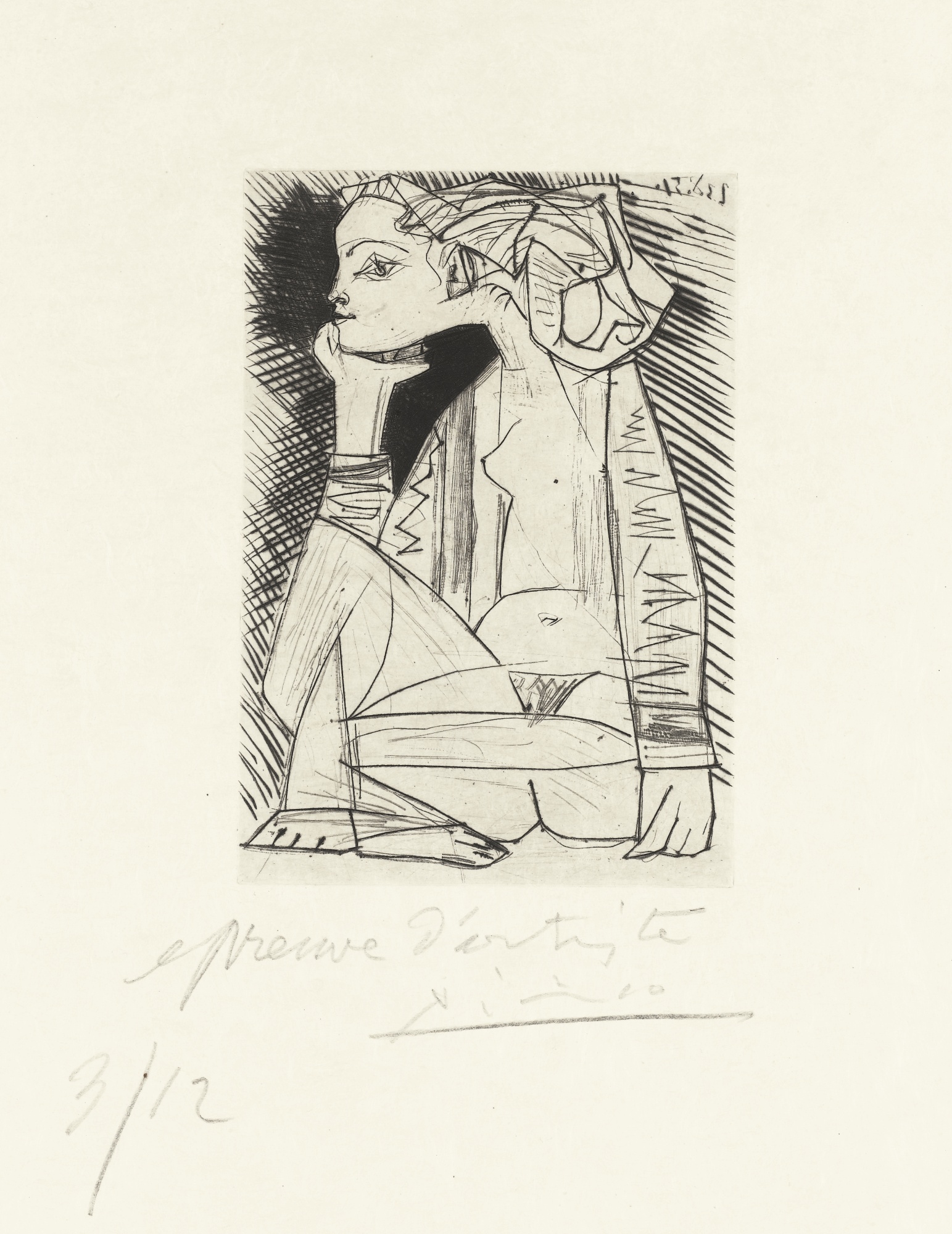 Pablo Picasso - Femme assise en tailleur