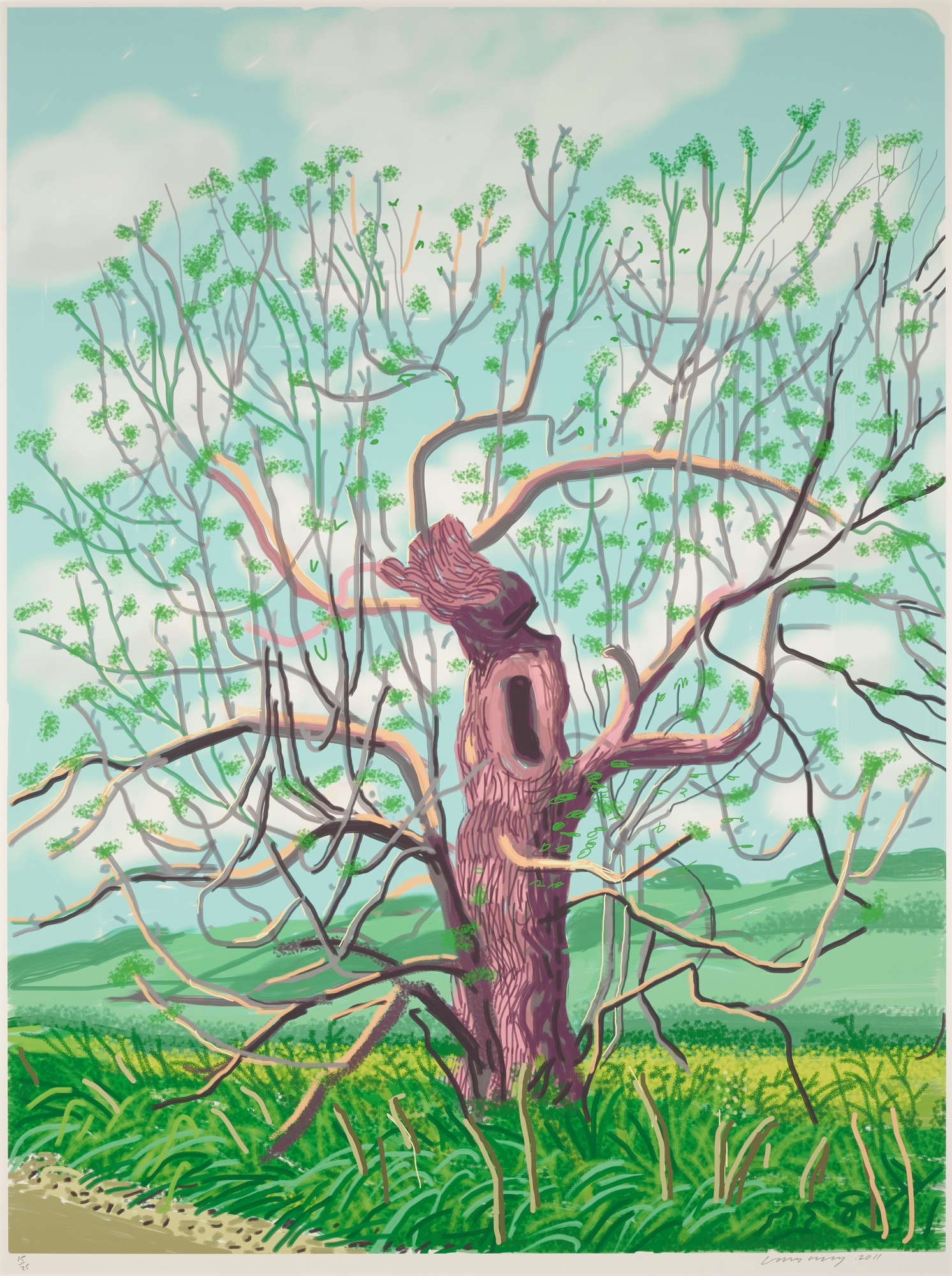 David Hockney - The Arrival of Spring in Woldgate, East Yorkshire in 2011 (twenty eleven) - 18 May