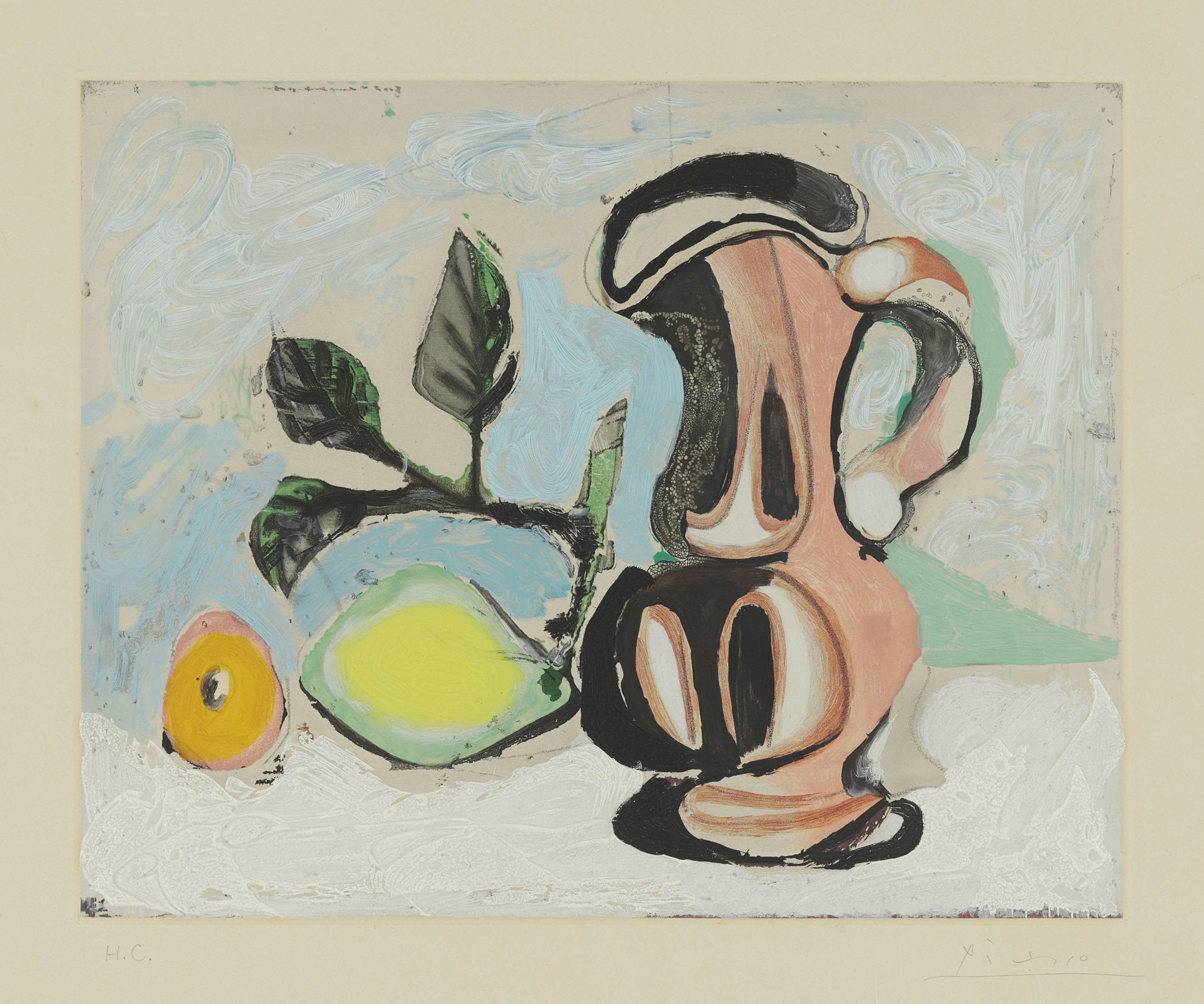 Pablo Picasso - Nature morte au citron et pichet rouge