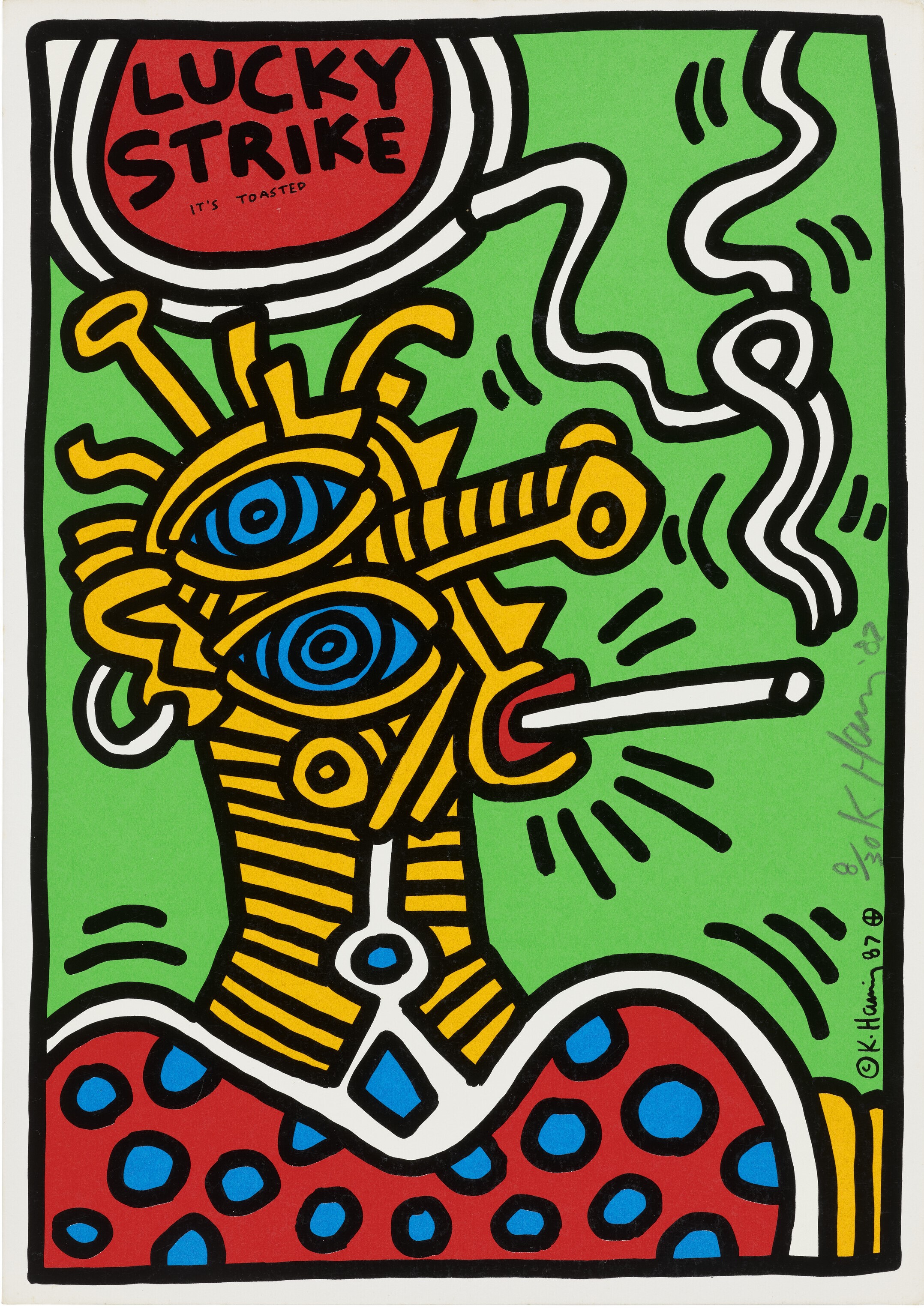 Keith Haring - One print, from: Lucky Strike