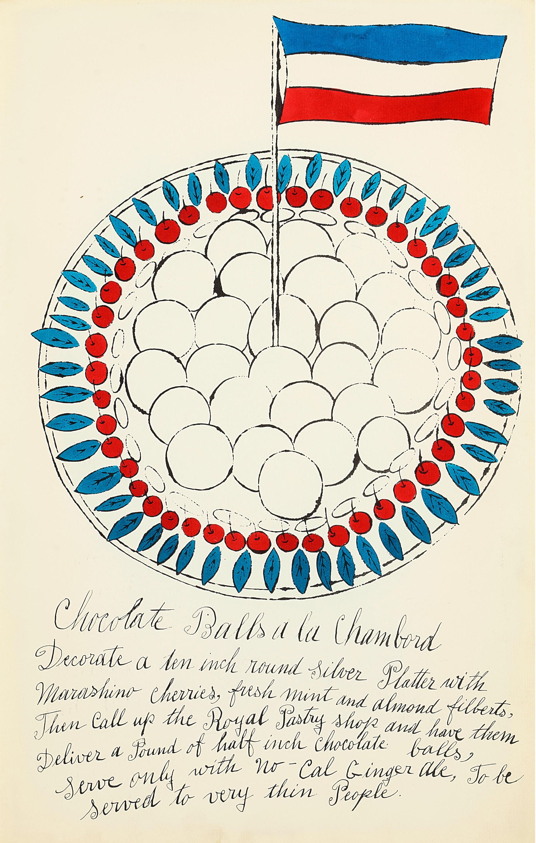 Andy Warhol - Chocolate Balls à la Chambord, from Wild Raspberries (Feldman & Schellmann IV.128A)