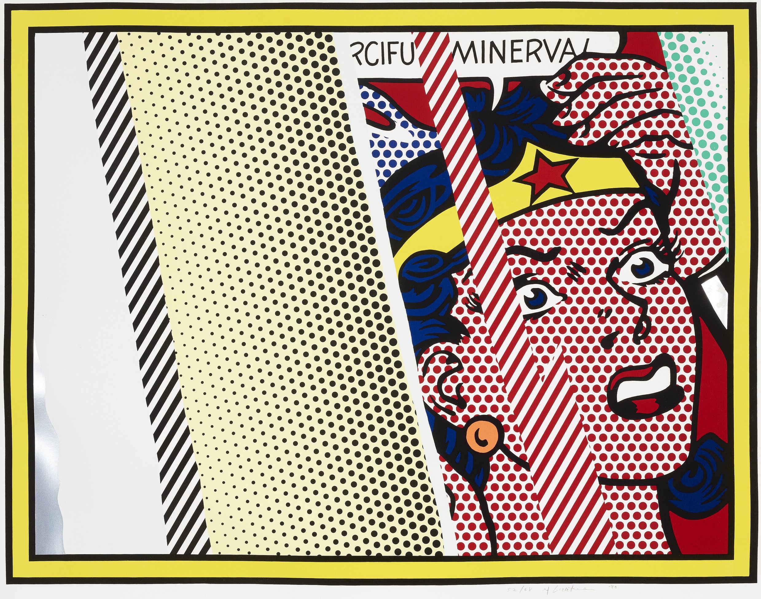Roy Lichtenstein - Reflections on Minerva, from Reflections Series