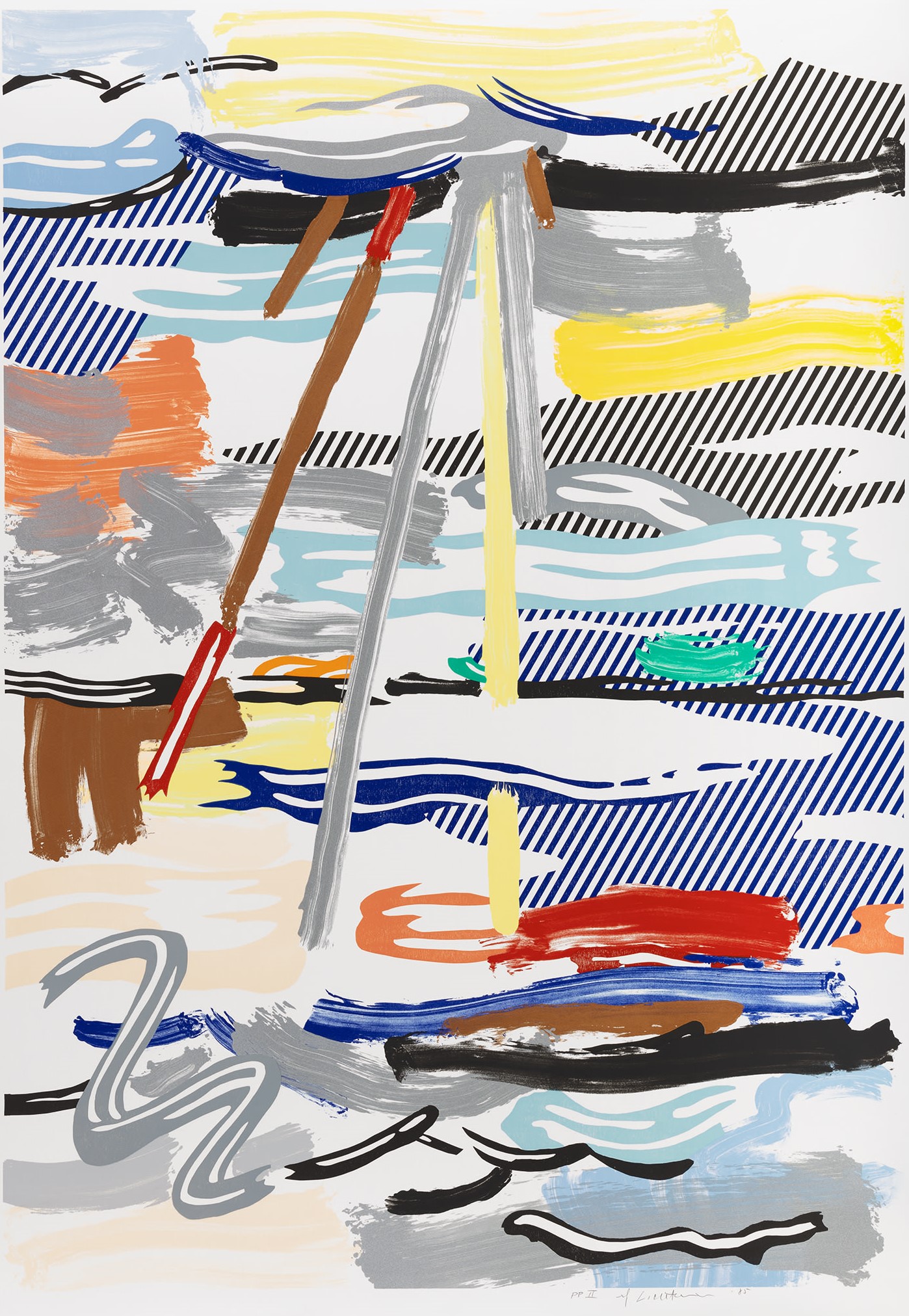 Roy Lichtenstein - Sunshine Through the Clouds, from Landscape Series (G. 1258, C. 216)
