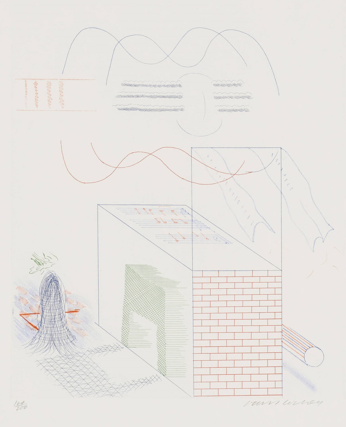 David Hockney - The Buzzing of the Blue Guitar (from The Blue Guitar portfolio)