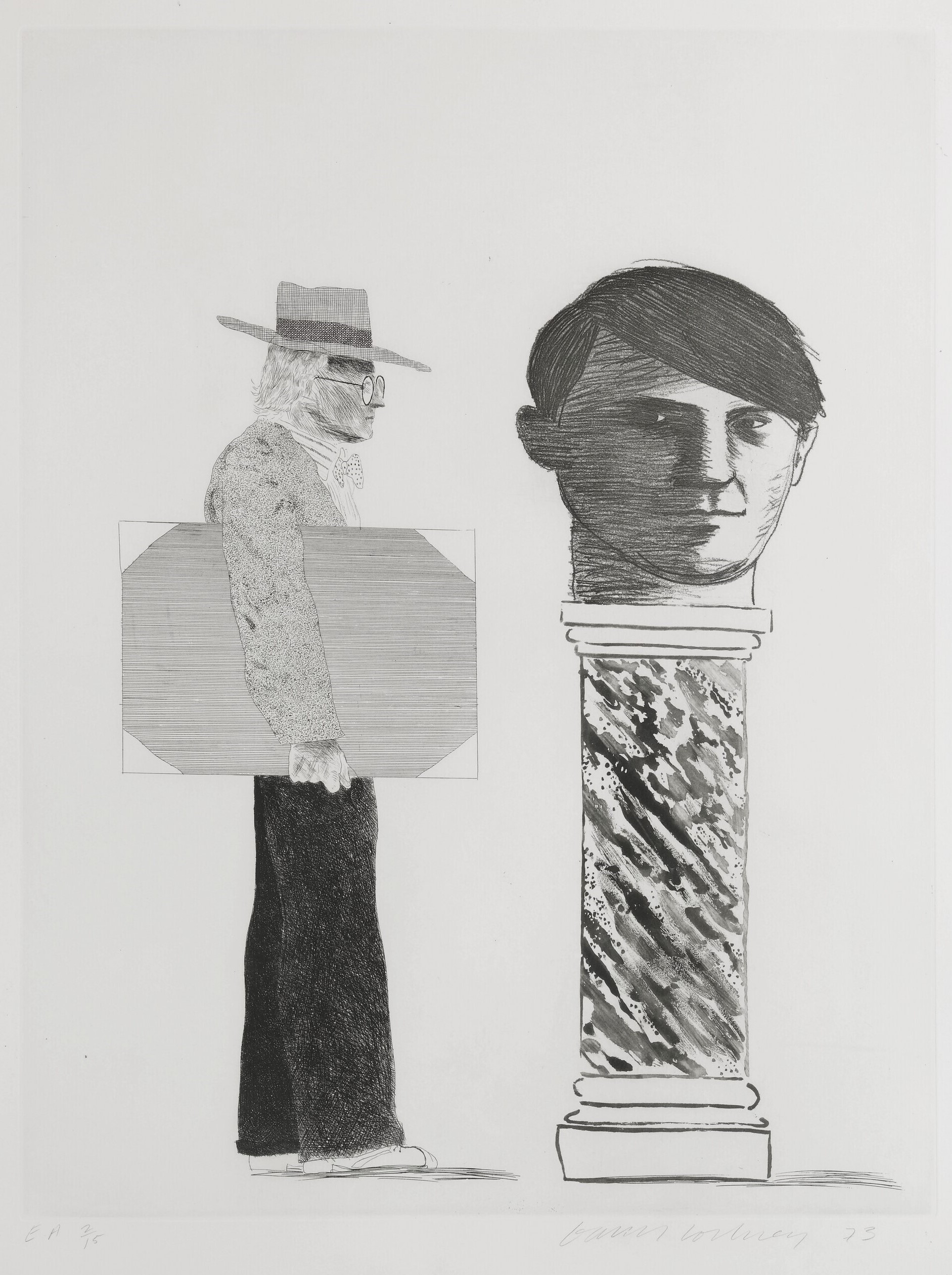 David Hockney - The Student: Homage to Picasso