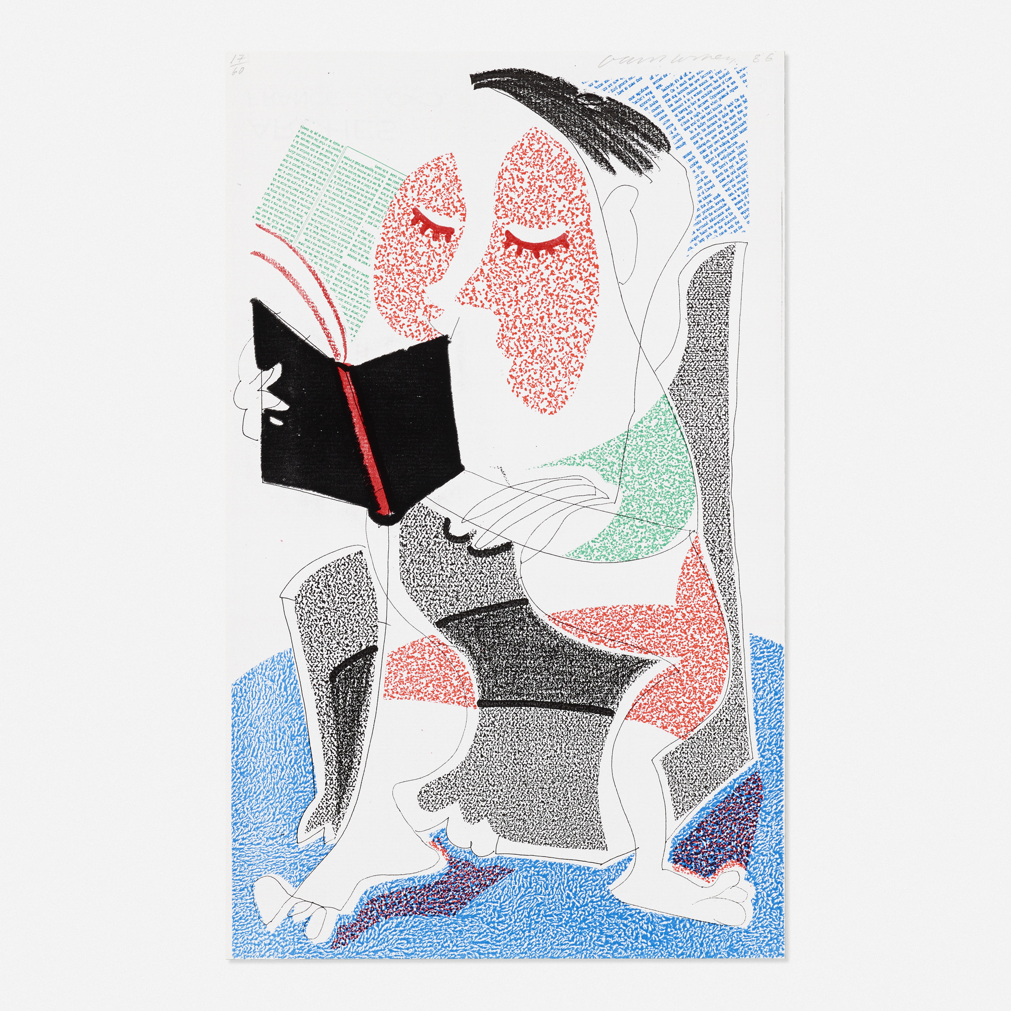 David Hockney - Man Reading Stendhal