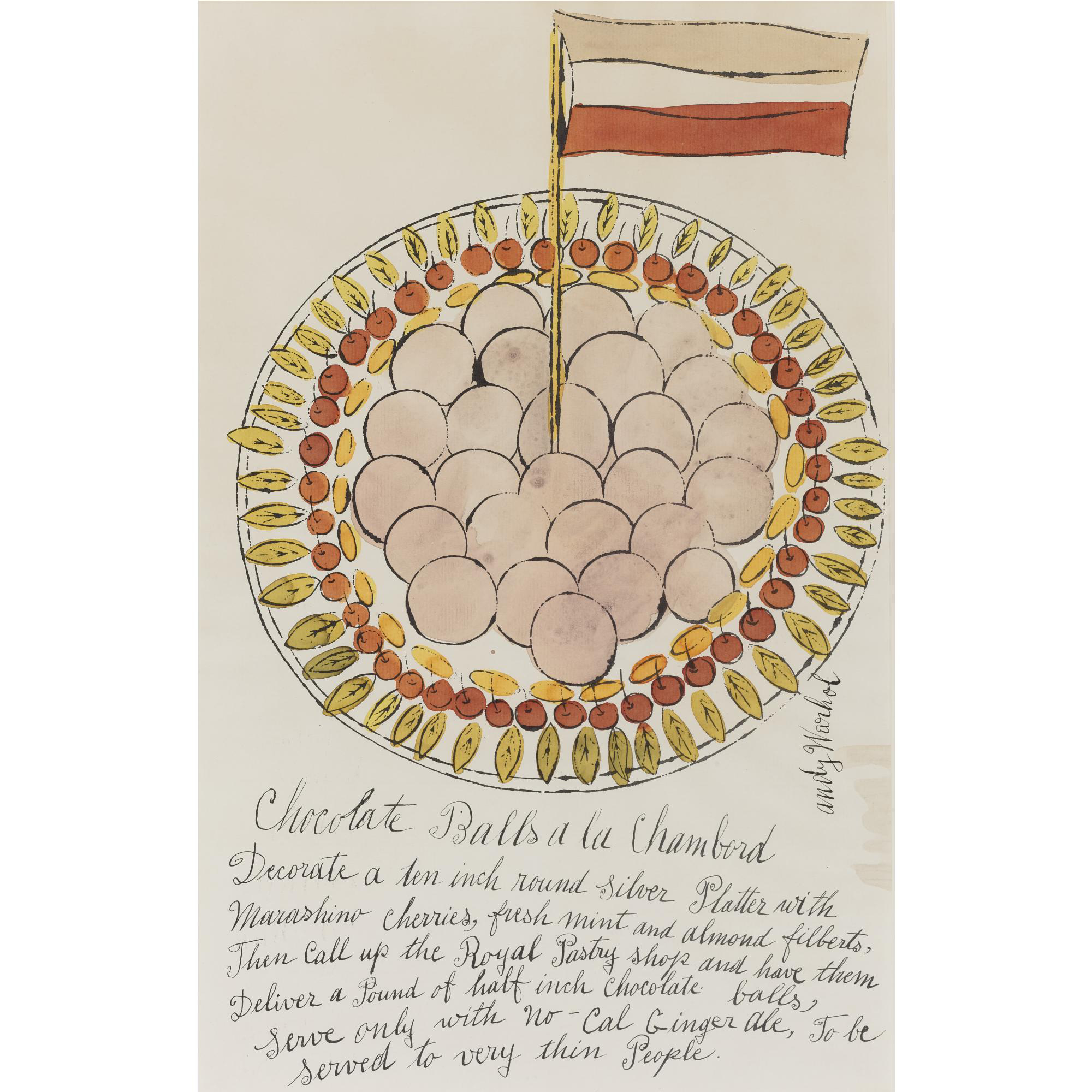 Andy Warhol - Chocolate Balls a la Chambord (from Wild Raspberries)