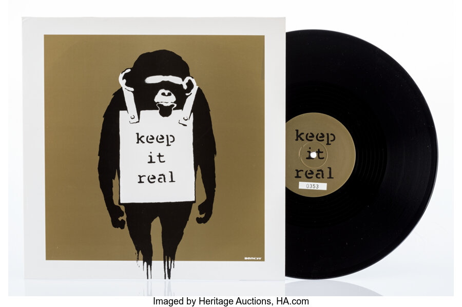 Banksy - Keep it Real/Laugh Now (Beige)