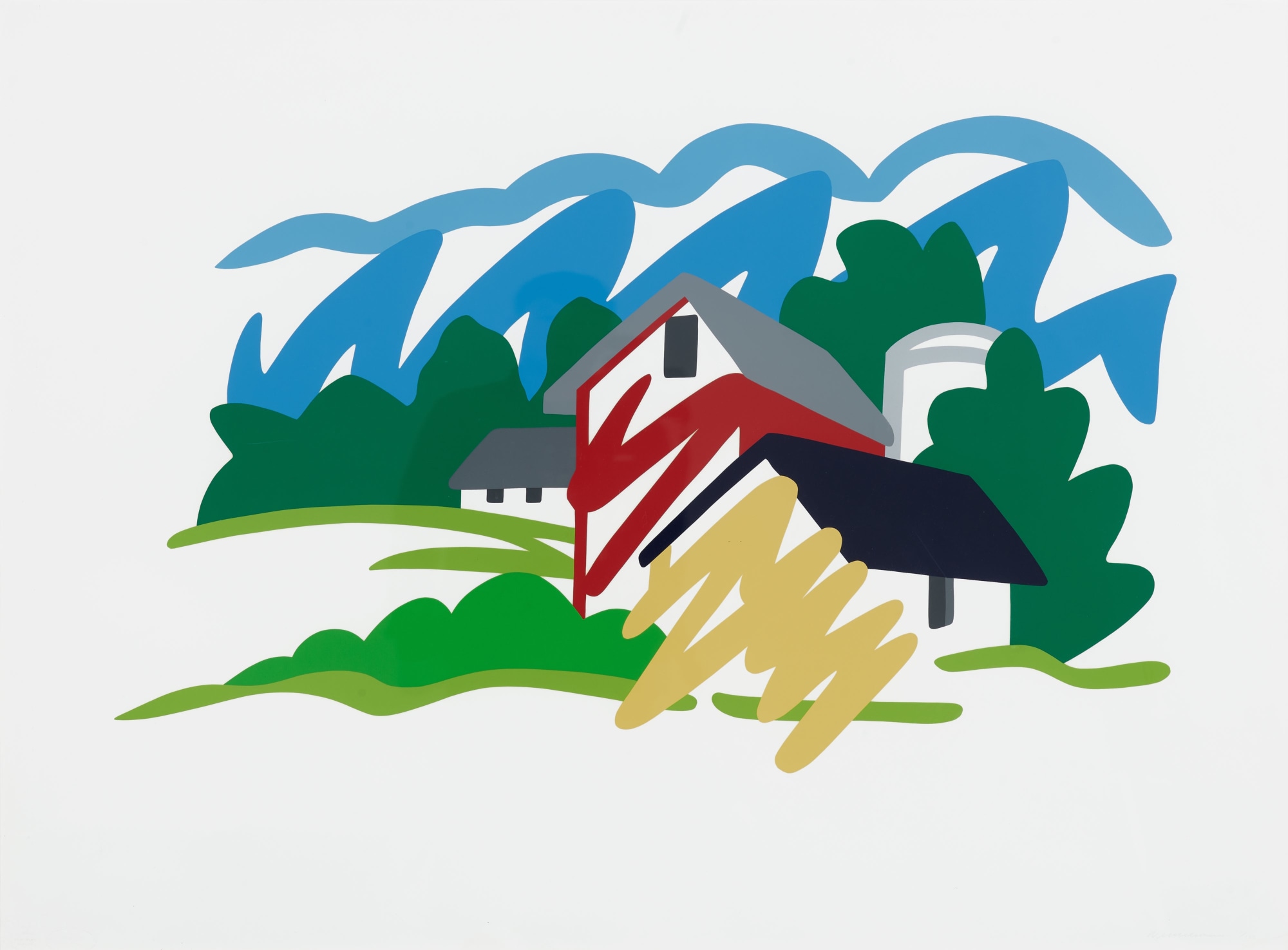 Tom Wesselmann - House and Barn in the Distance
