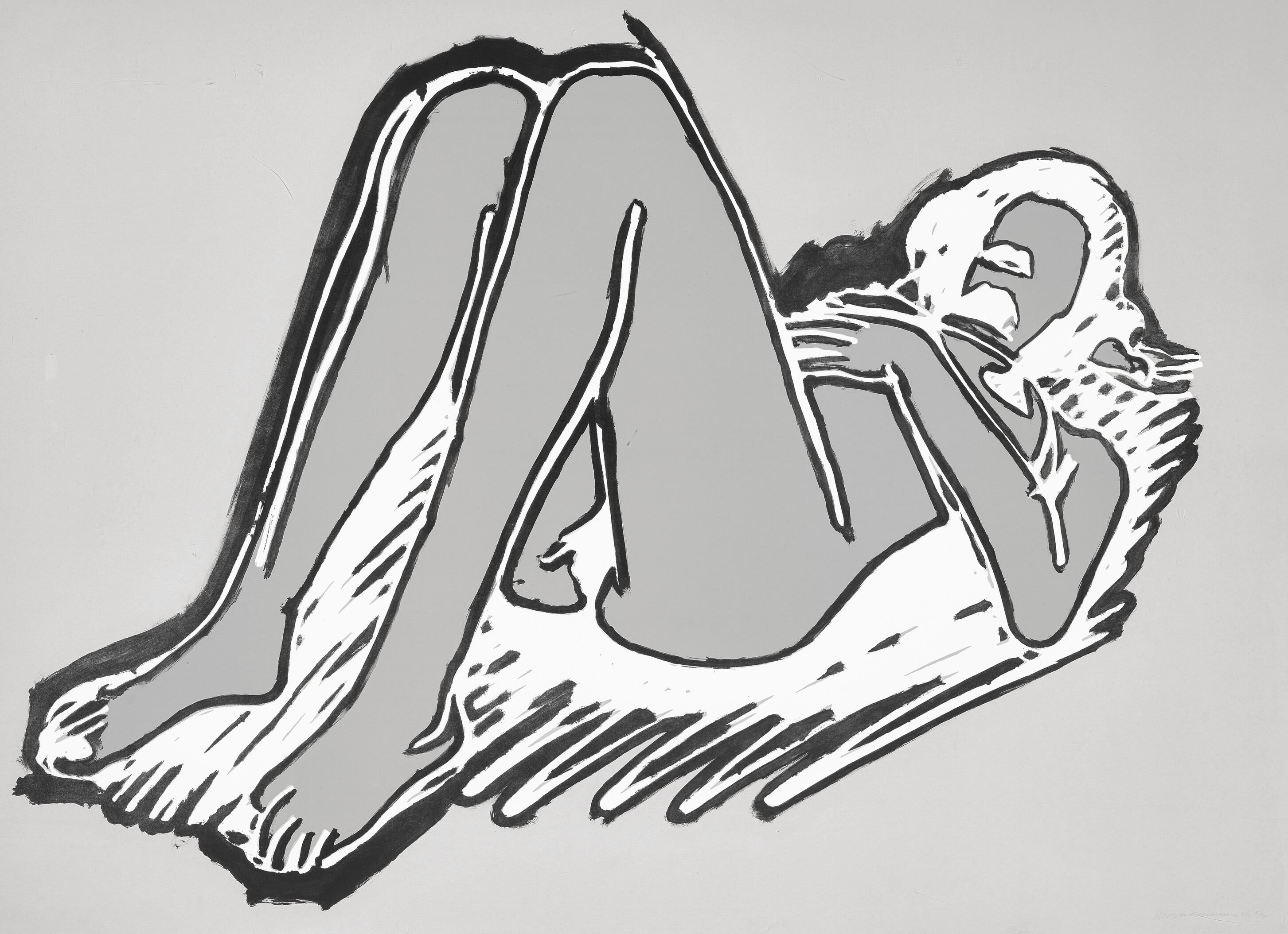 Tom Wesselmann - Monica Lying on Her Back, Knees Up