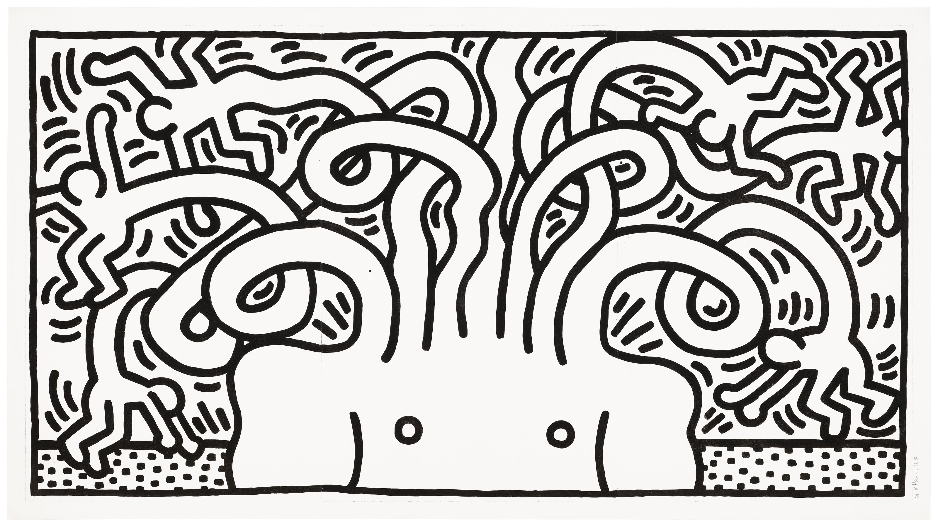 Keith Haring - Untitled (Medusa)