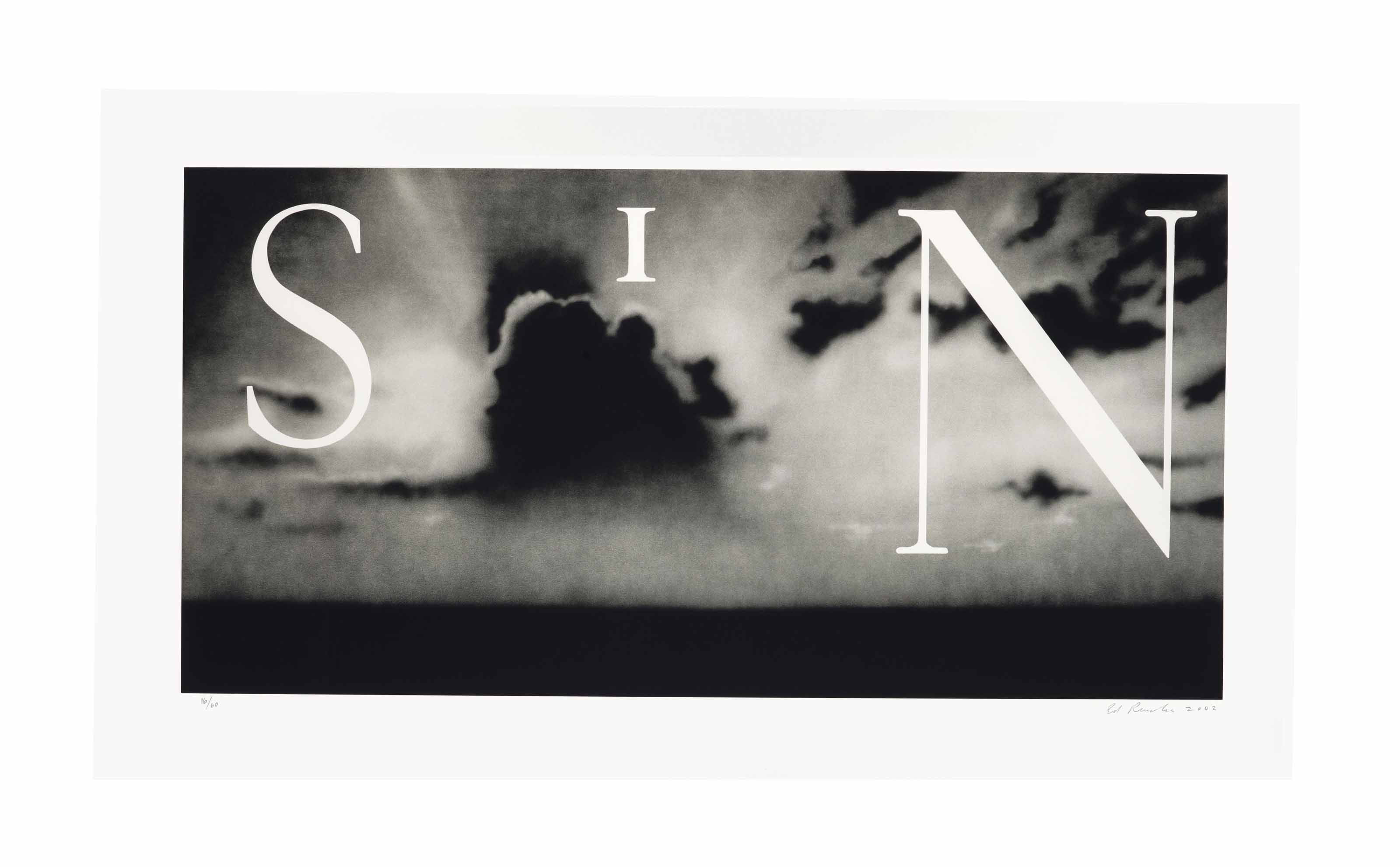 Ed Ruscha - Sin - Without