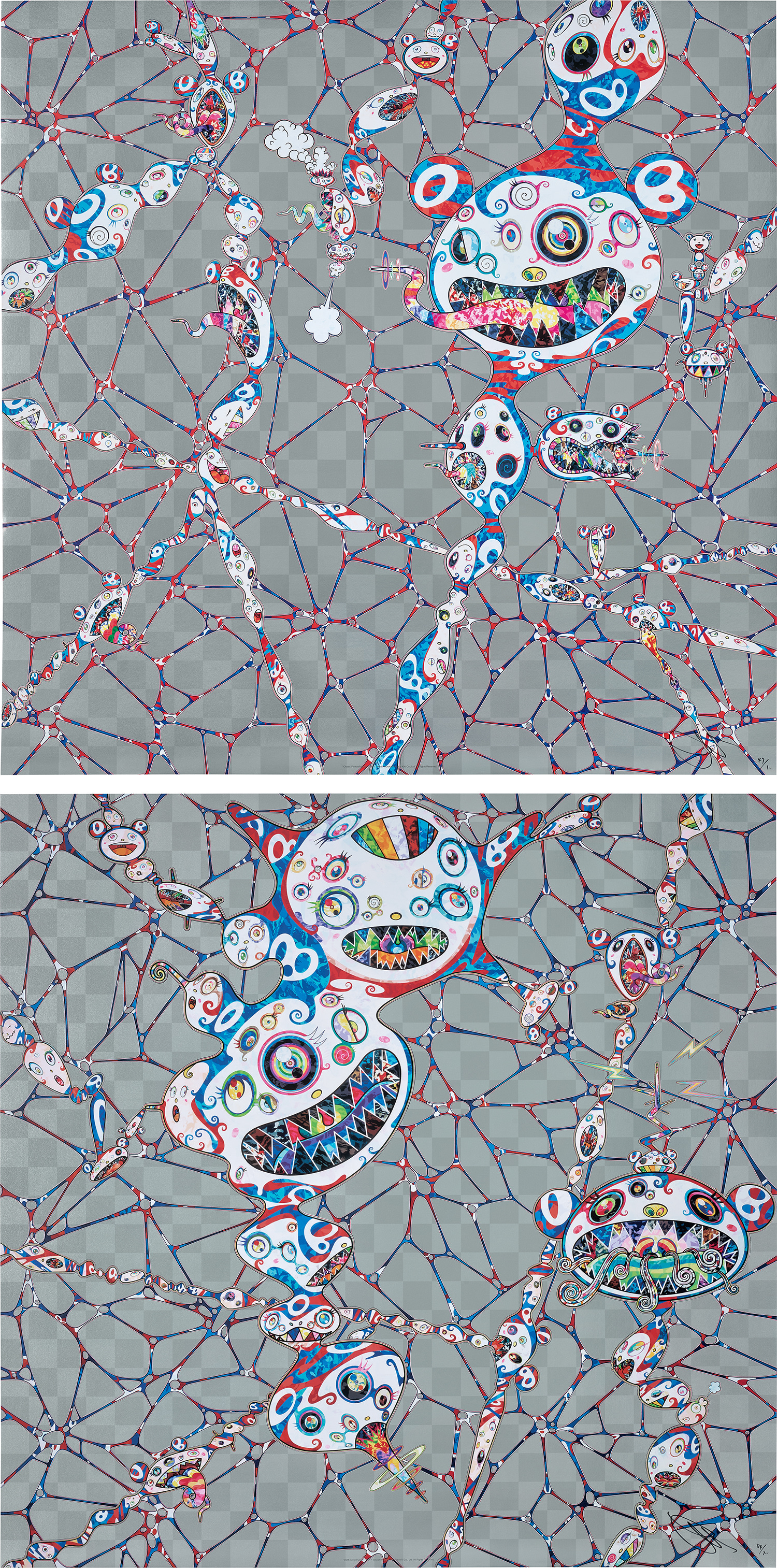Takashi Murakami - Chaos: Primordial Life; and DOB: Myxomycete