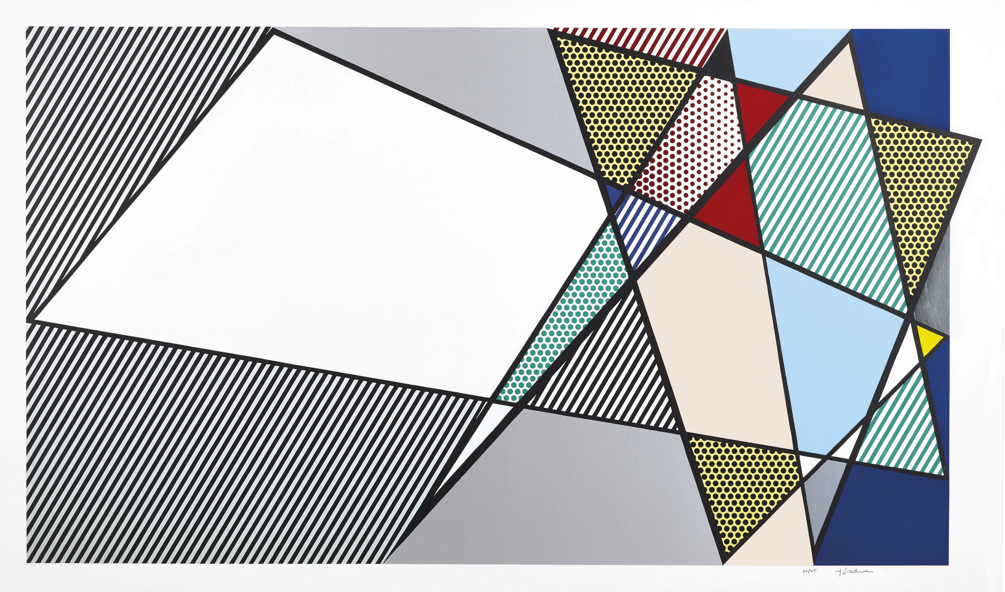 Roy Lichtenstein - Imperfect 58" x 92 ", from Imperfect Series