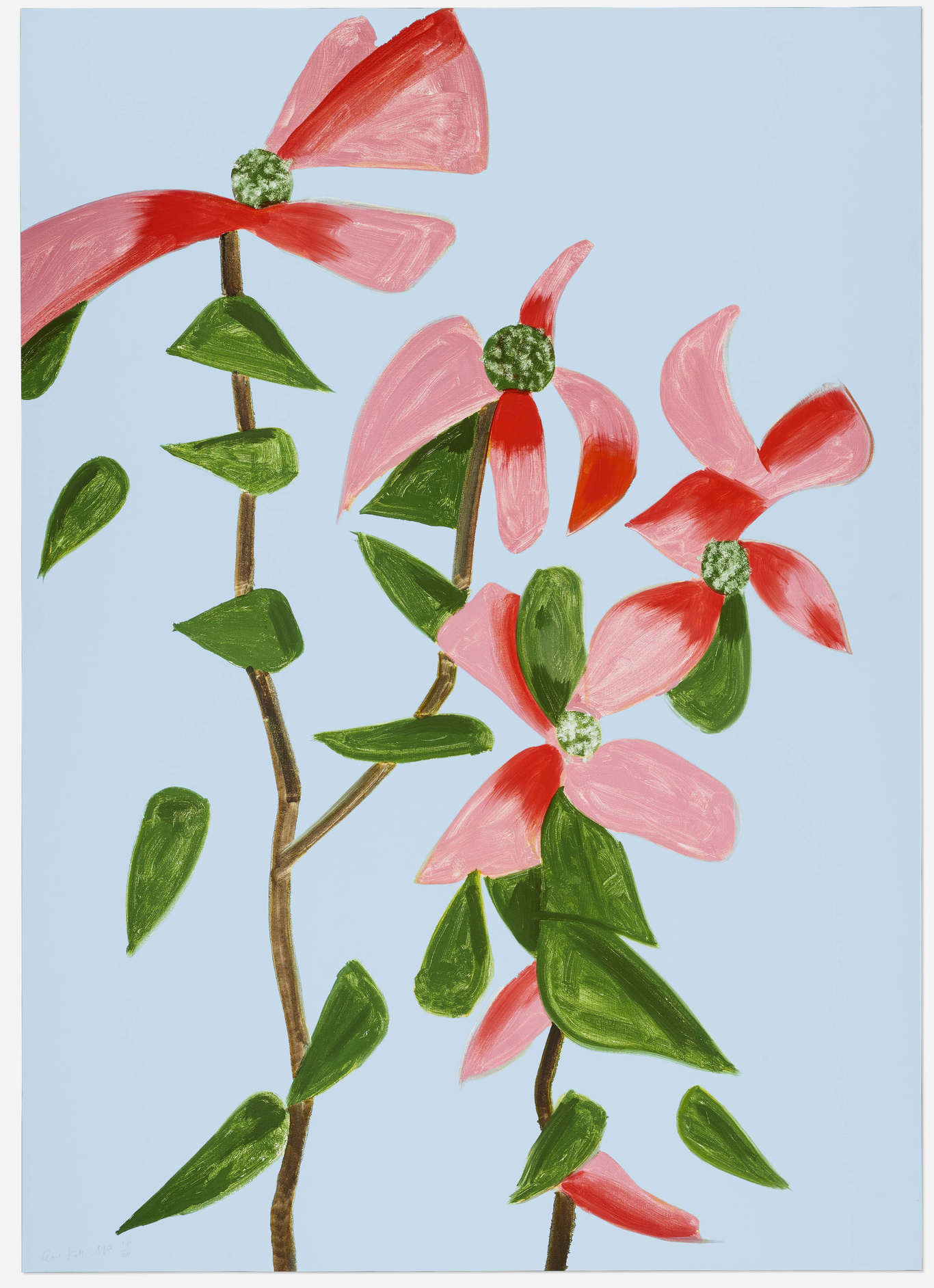Alex Katz - Red Dogwood 2 (from the Flowers portfolio)