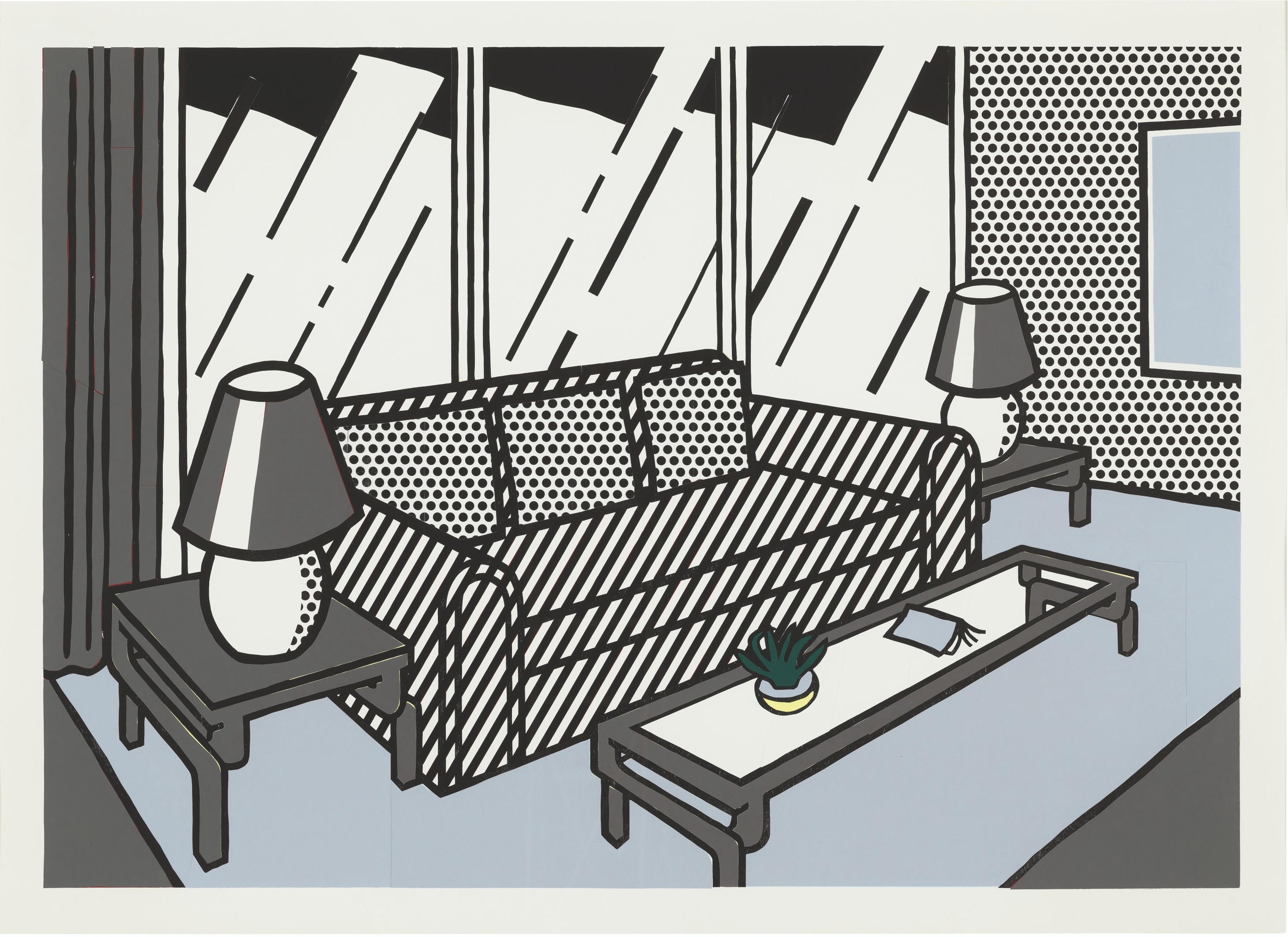 Roy Lichtenstein - Red Lamps - Unique State