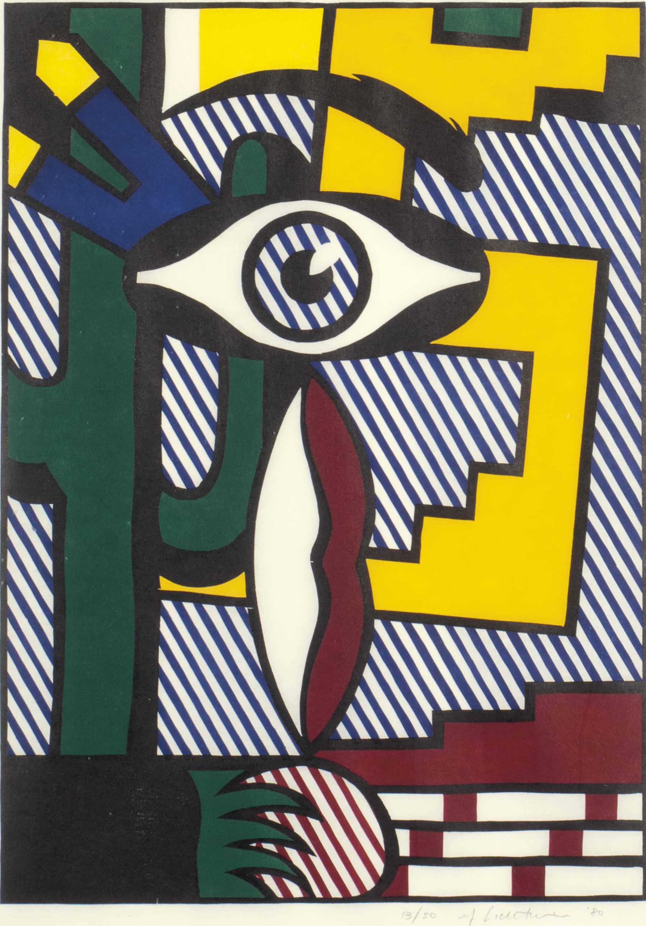 Roy Lichtenstein - American Indian Theme III