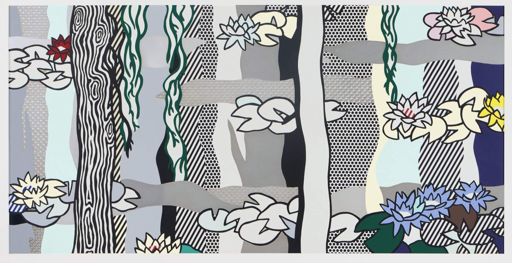 Roy Lichtenstein - Water Lilies with Willows, from the Water Lilies series