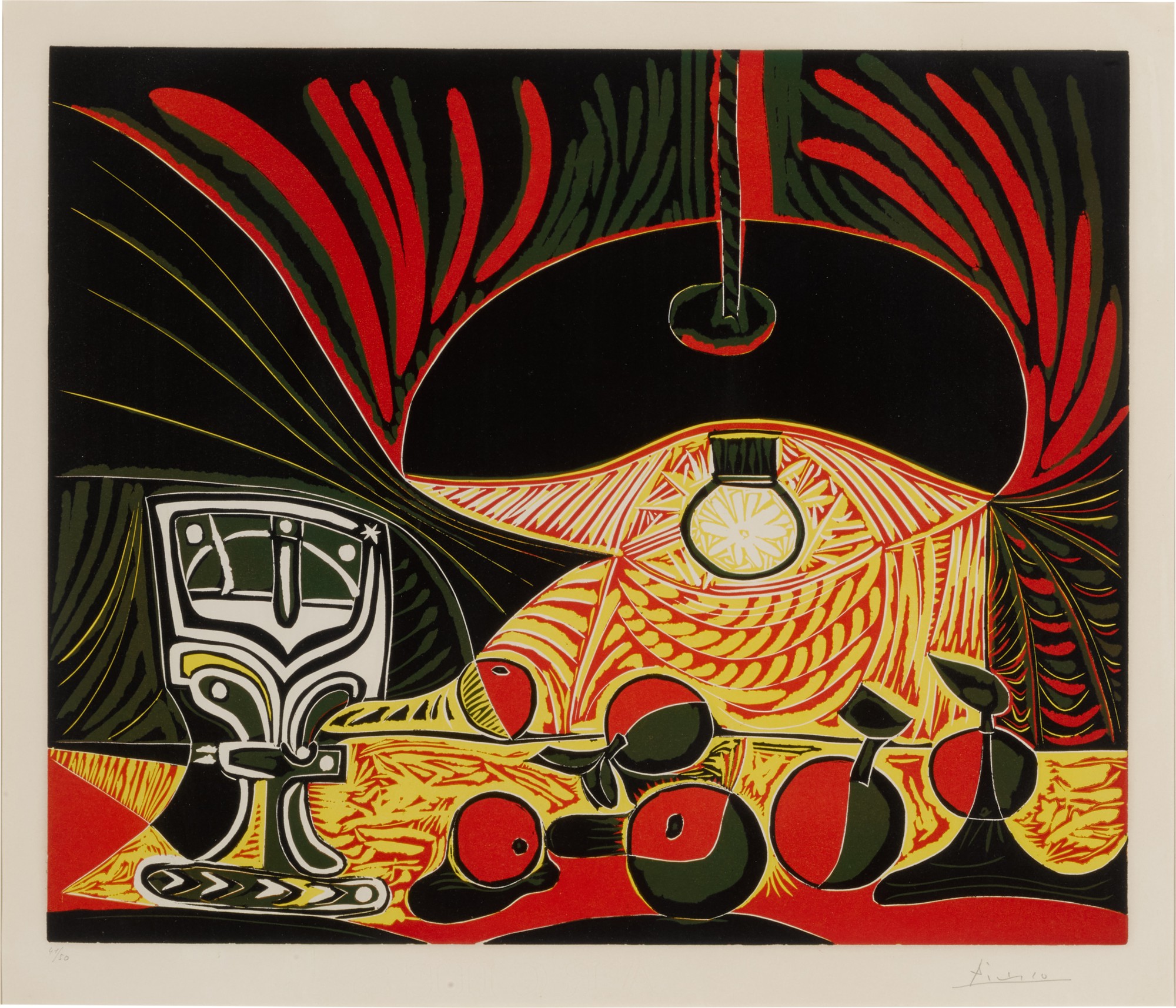 Pablo Picasso - Nature morte au verre sous la lampe