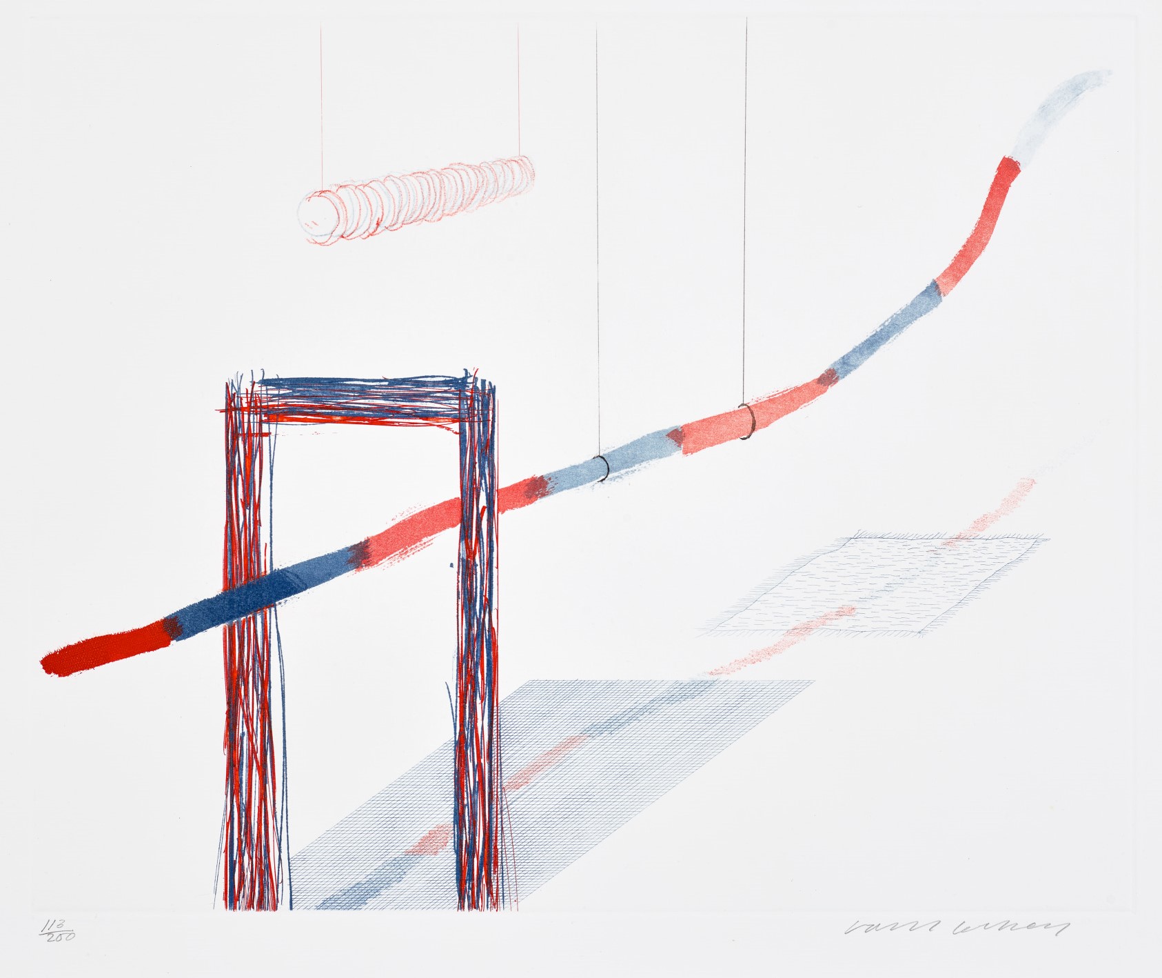 David Hockney - It Picks Its Way, plate 4 from The Blue Guitar (S.A.C. 202, M.C.A.T. 181)