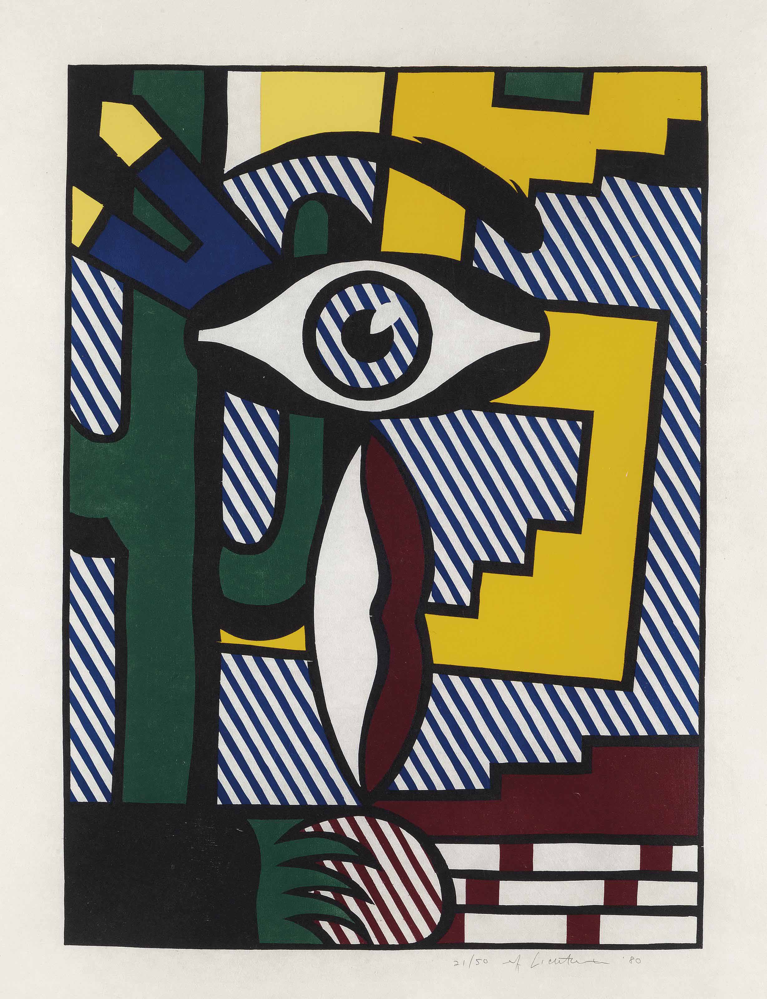 Roy Lichtenstein - American Indian Theme III, from American Indian Theme Series