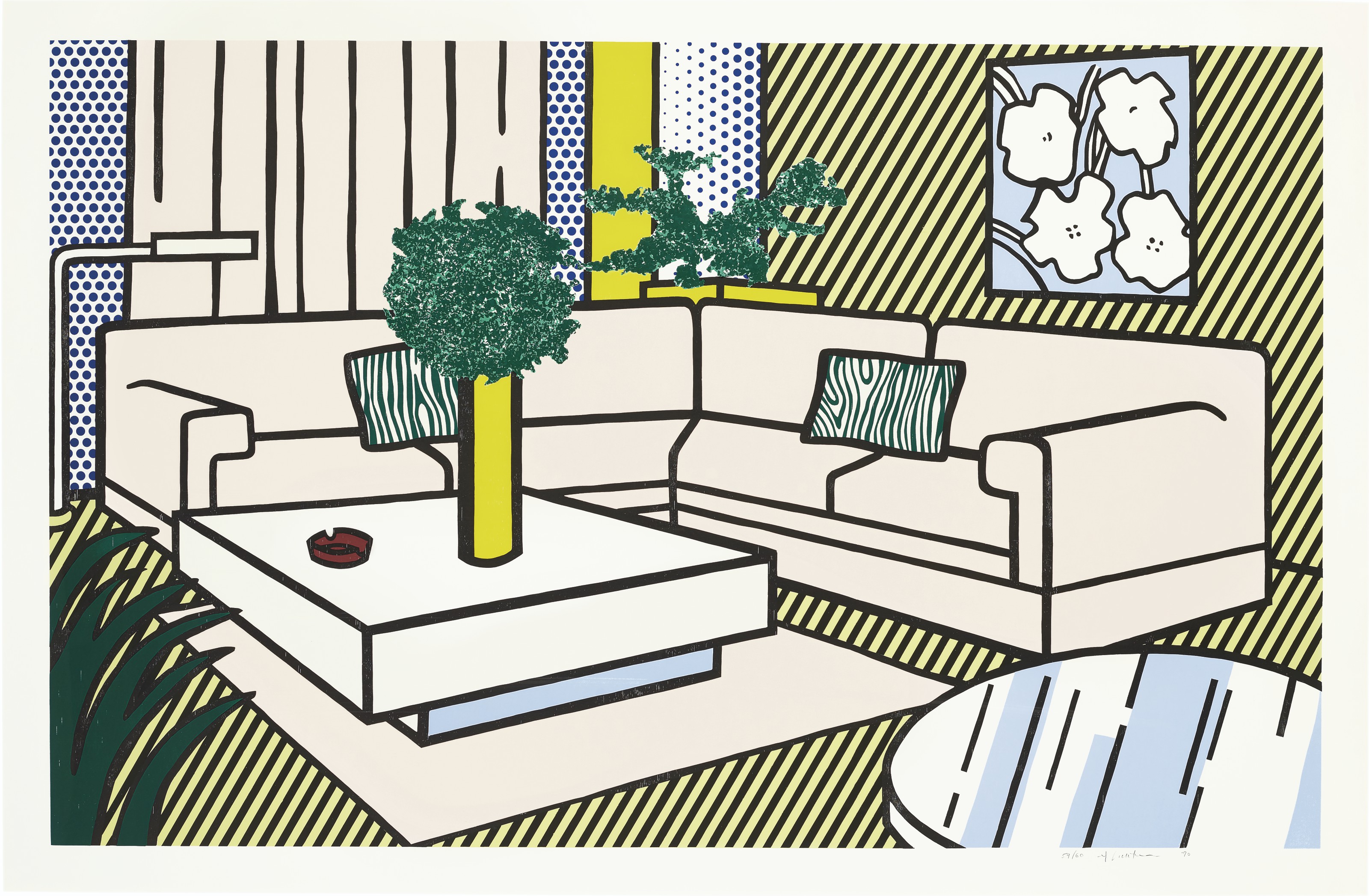 Roy Lichtenstein - Yellow Vase, from Interior Series
