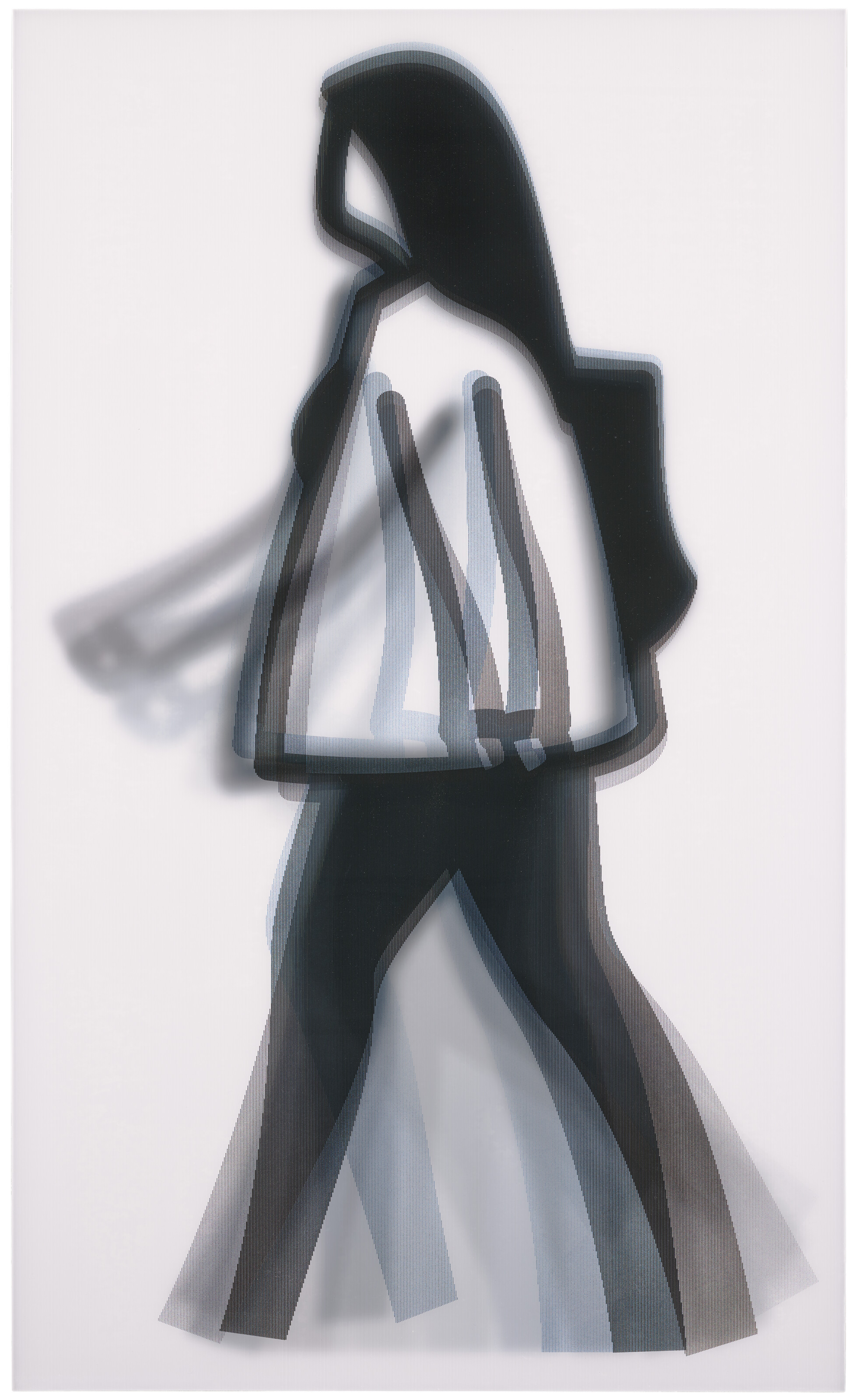 Julian Opie - Long hair, from: Old Street Walkers