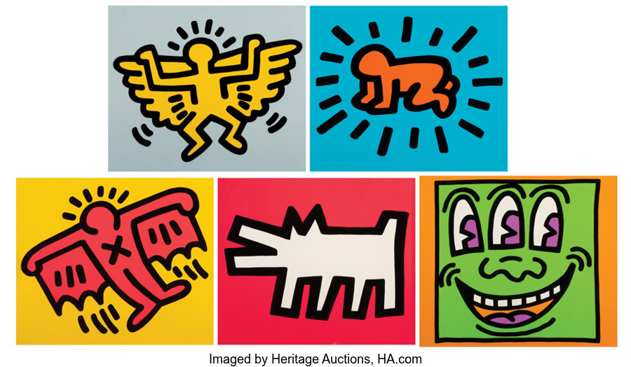 Keith Haring - Icons (Five Screenprints)