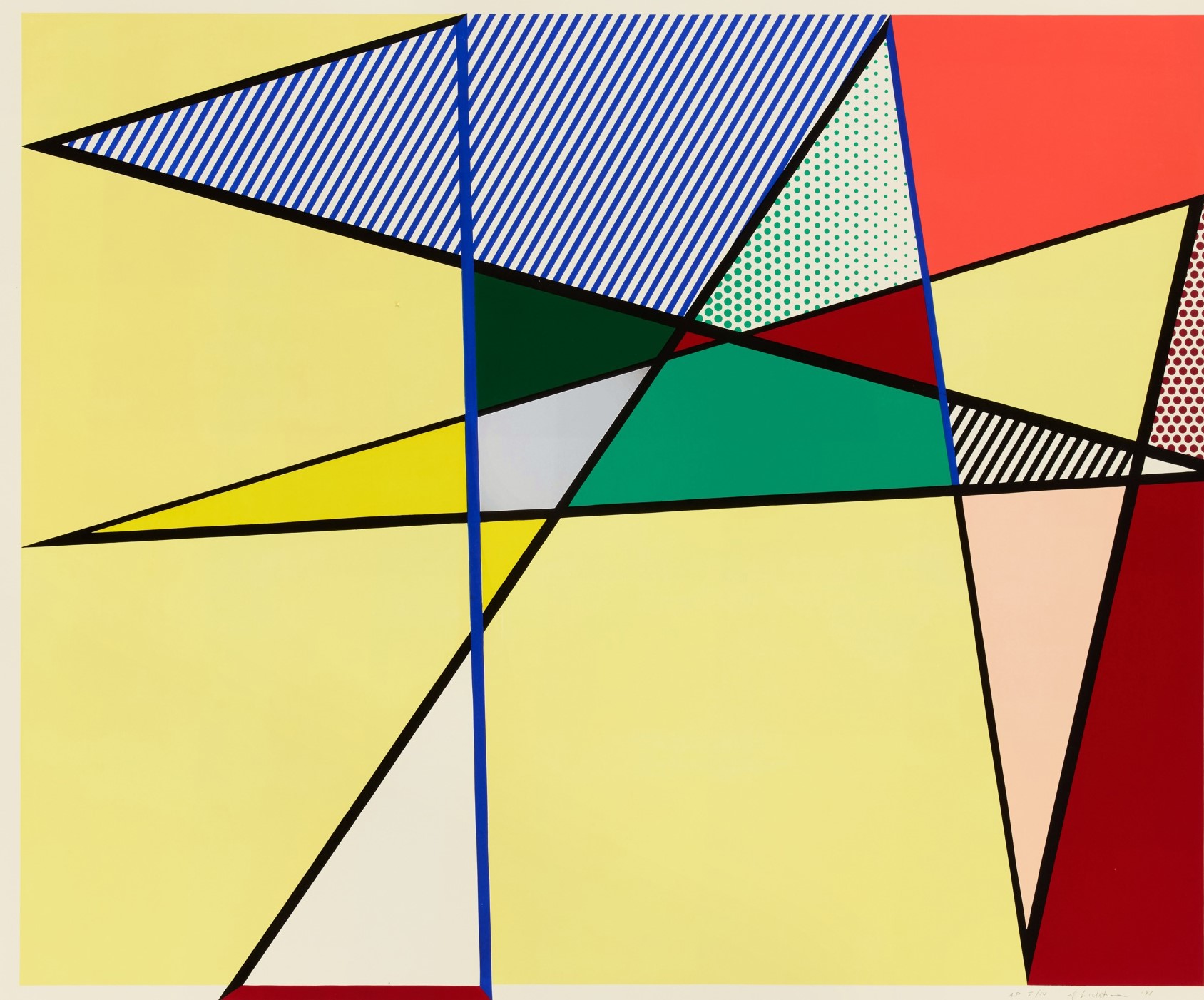 Roy Lichtenstein - Imperfect 67" x 79⅞", from the Imperfect series