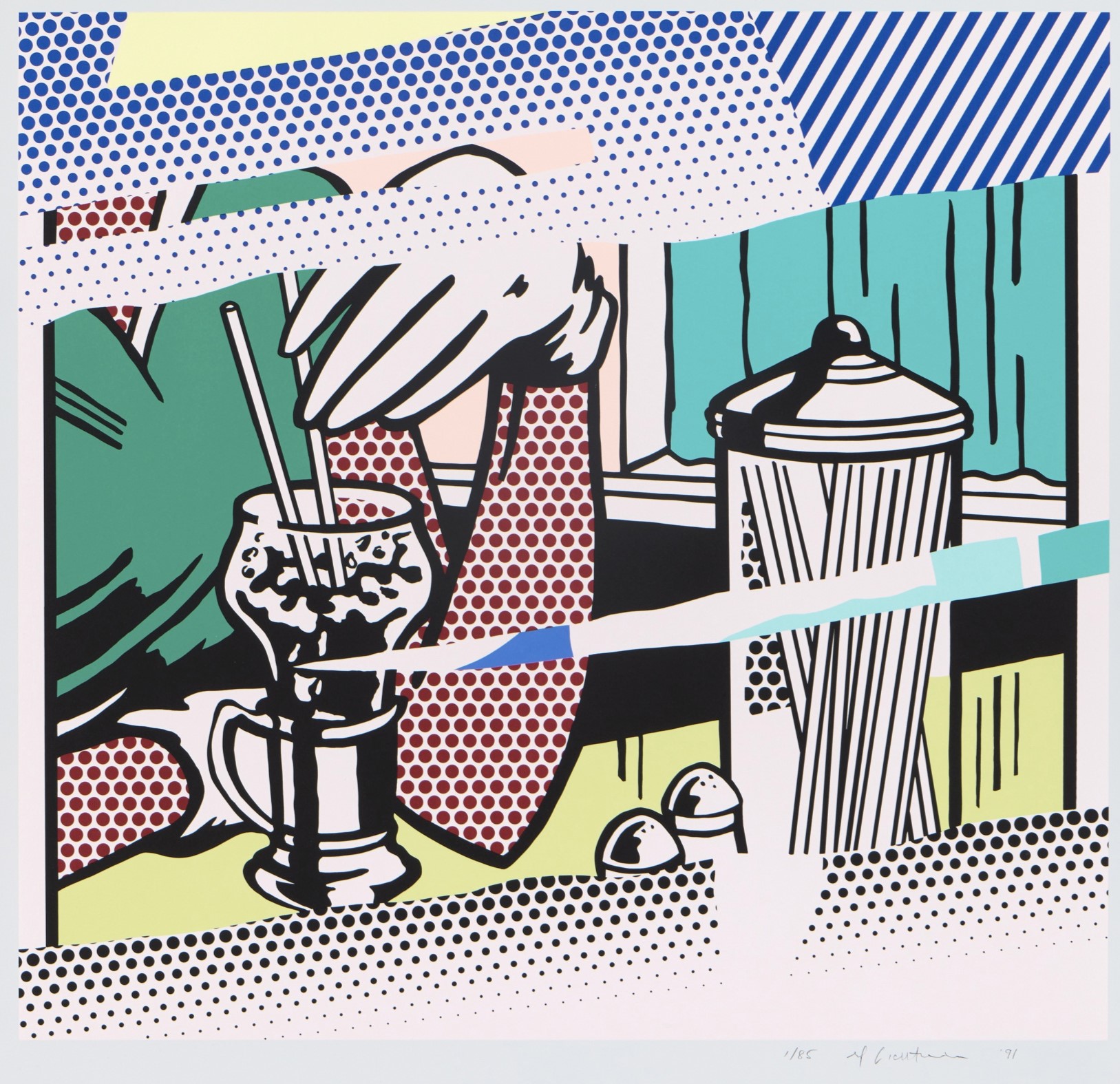 Roy Lichtenstein - Reflections on Soda Fountain (Corlett 257; RLCR 4074)