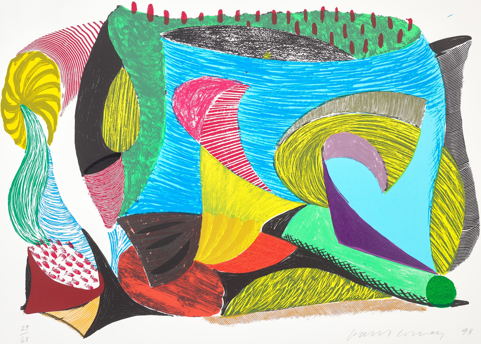 David Hockney - Above and Beyond, from Some More New Prints (Gemini G.E.L. 1625, M.C.A.T. 339)