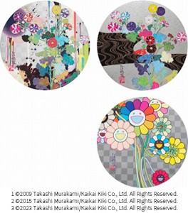 Takashi Murakami - 1. With Reverence, I Lay Myself Before You - Kōrin - Chrysanthemum; 2. Kōrin: Tranquility; 3. My Sincer...