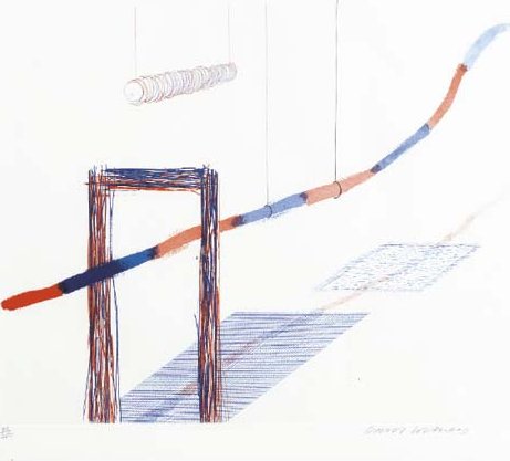 David Hockney - It picks its way; Made in April; A picture of ourselves; and I say they are, from The Blue Guitar