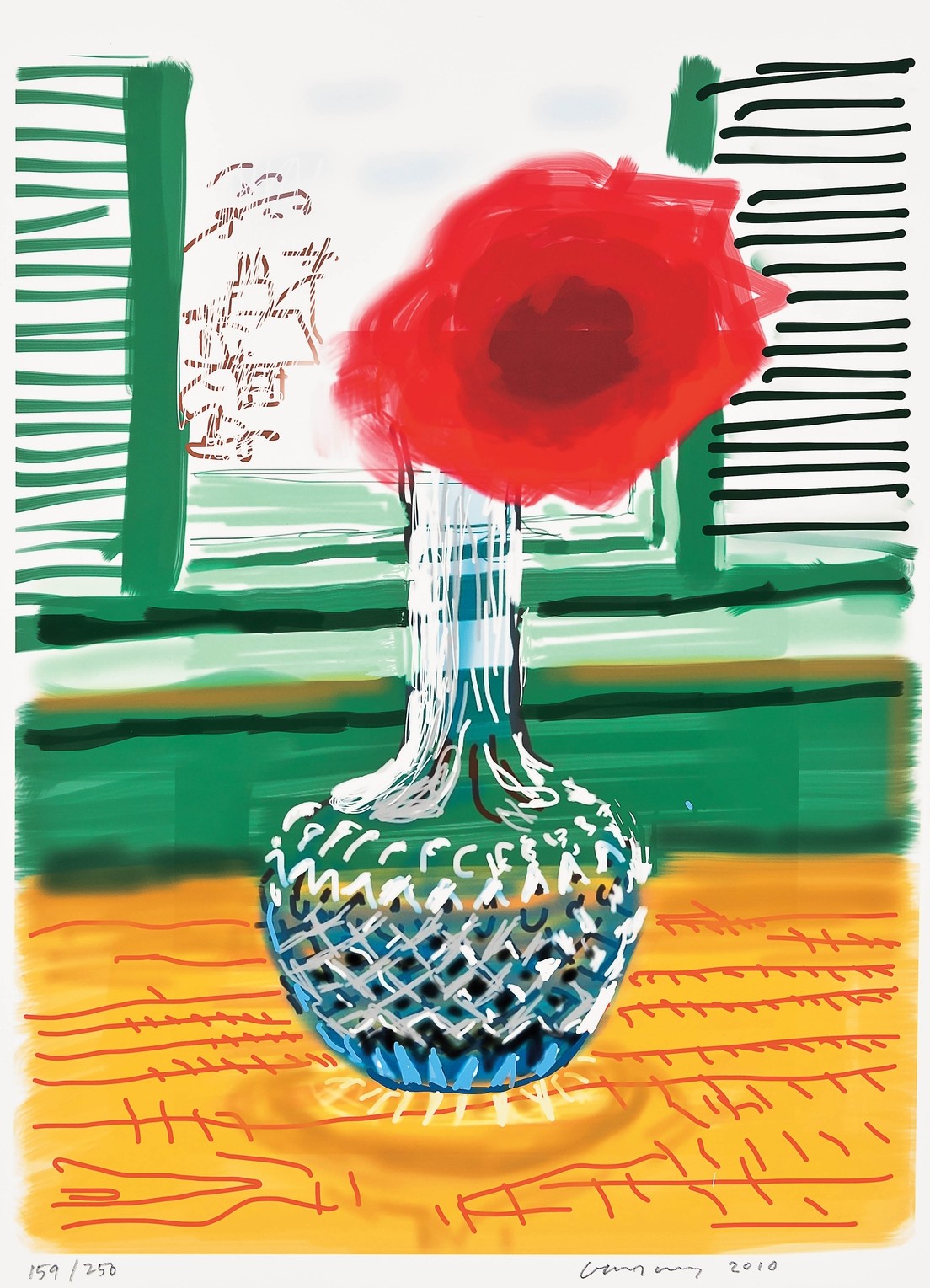 David Hockney - My Window Art Edition (No.251-500) with a print of the iPad drawing No. 281, 23rd July 2010