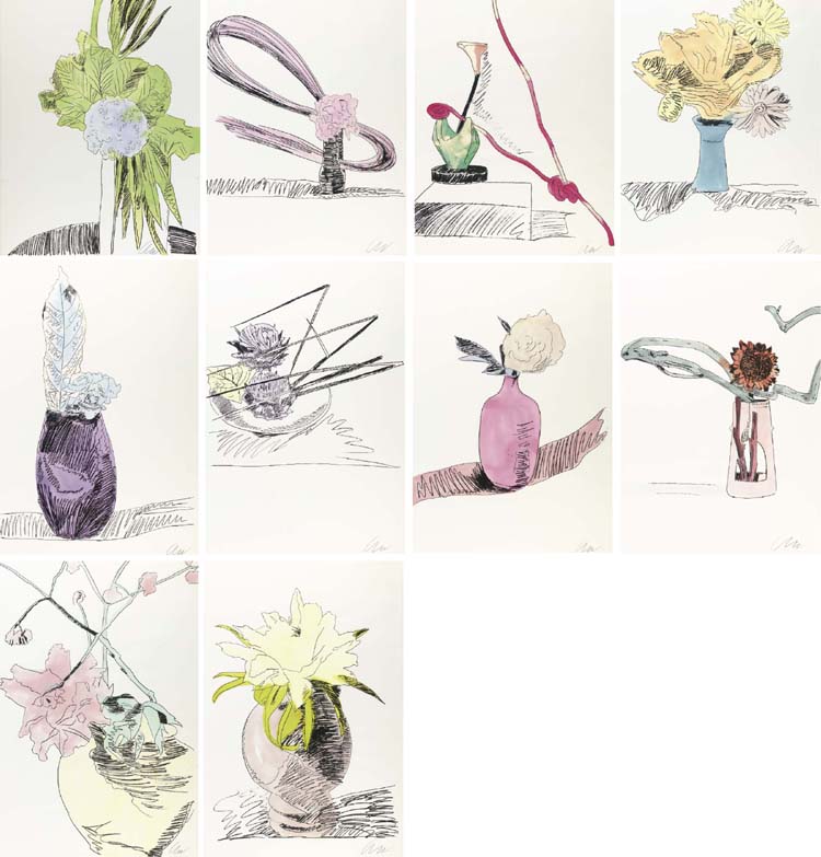 Andy Warhol - Flowers (Hand-Colored)