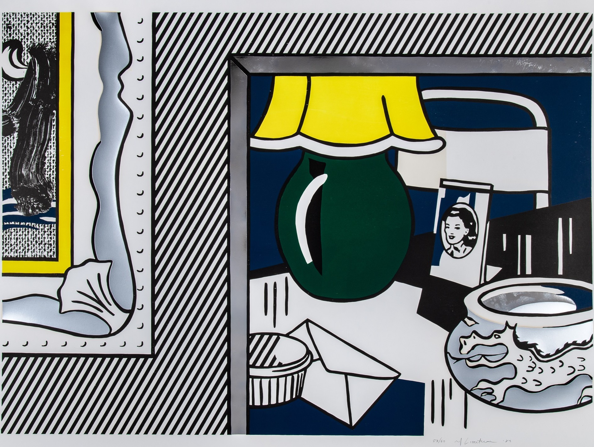 Roy Lichtenstein - TWO PAINTINGS: GREEN LAMP (CORLETT 201; GEMINI 83-1080)