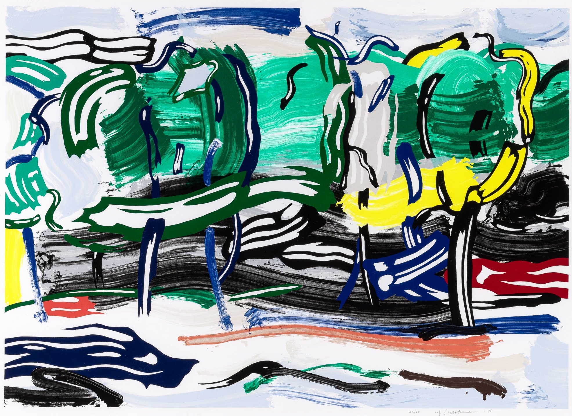 Roy Lichtenstein - ROAD BEFORE THE FOREST