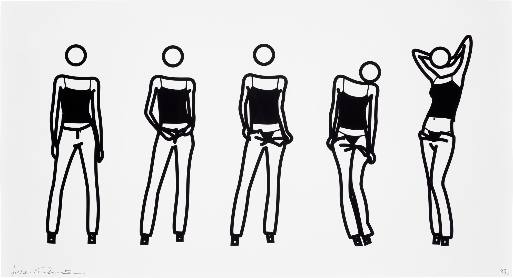 Julian Opie - Bijou Gets Undressed. 1 (C. 50)